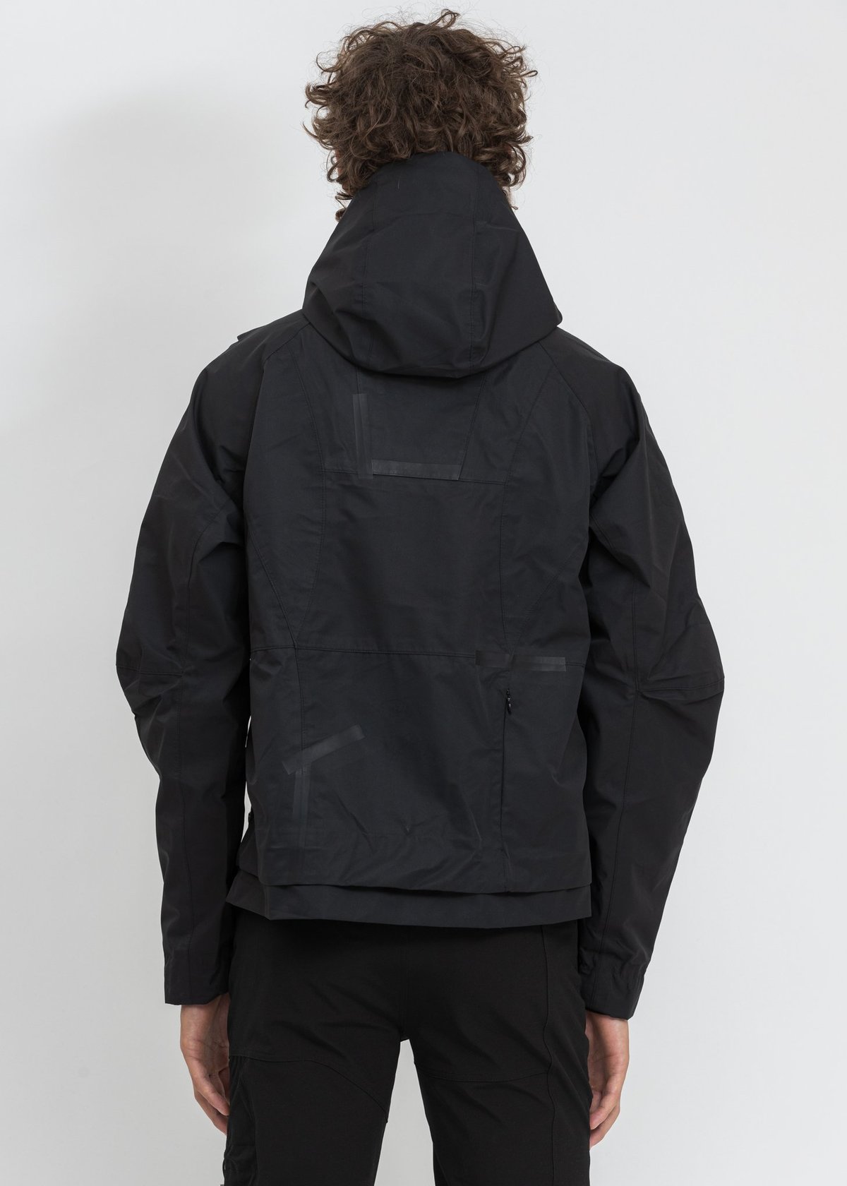 SS21 Black Layered Technical Windbreaker Jacket - 22