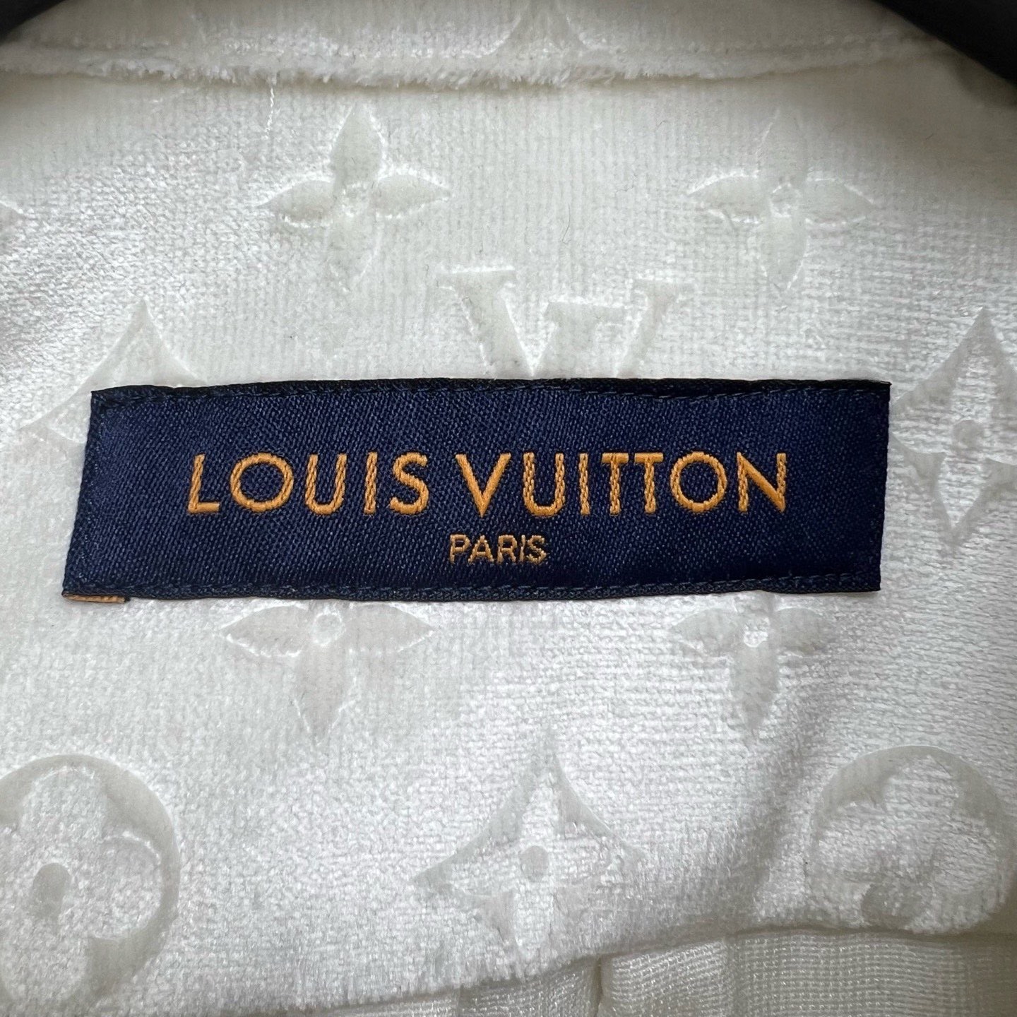 Louis Vuitton white velvet monogram print shirt - 3