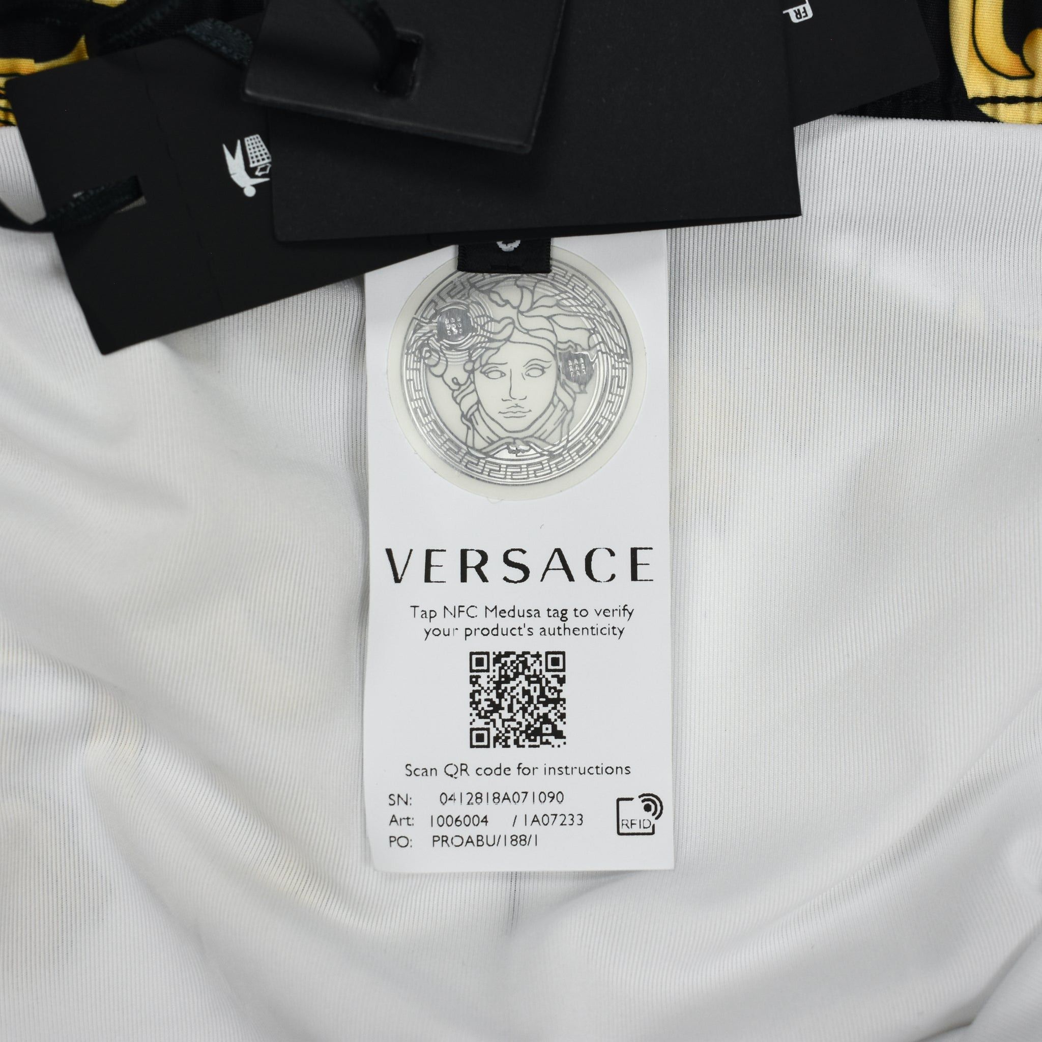 Versace Barocco Print Swim Shorts Medusa sz 4 - 5