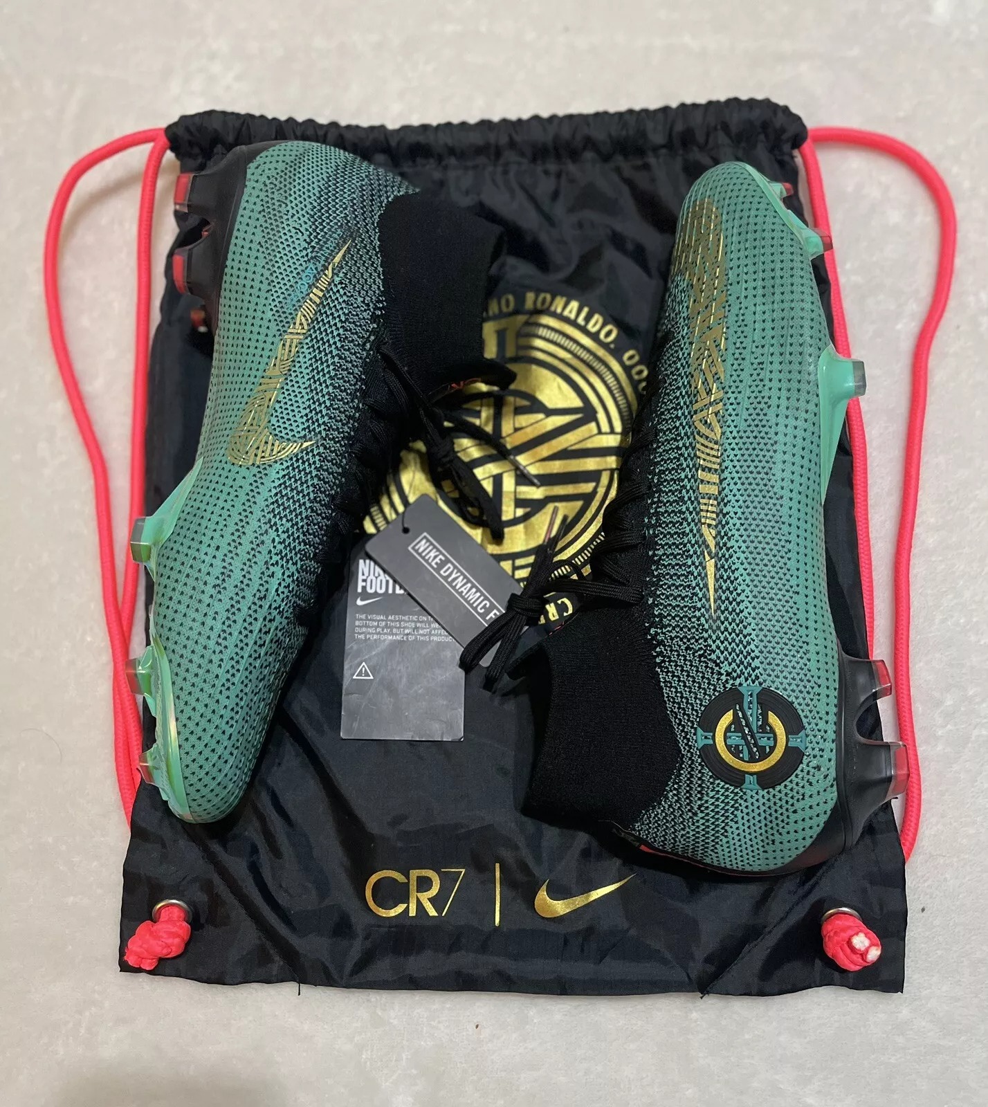 Nike Mercurial Superfly 6 Elite CR7 FG Black Clear Jade Authentic 100% - 1