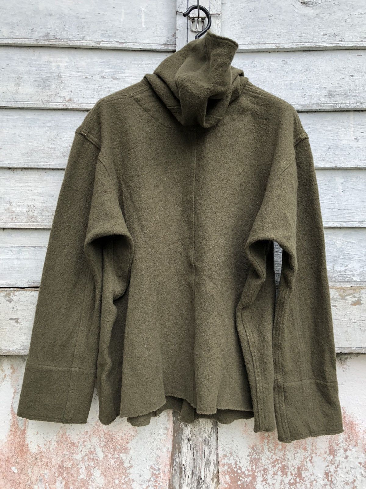 Kapital Wool Asymmetrical Button Hoodie Jacket - 4