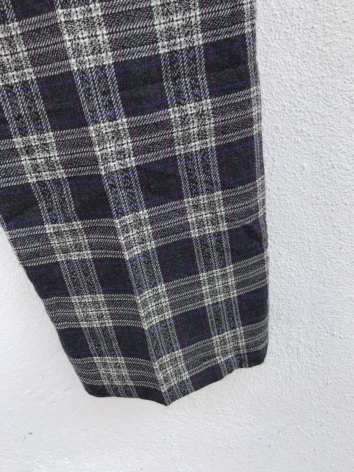 VINTAGE KENZO GOLF Checked Plaid Baggy Wool Trousers - 10