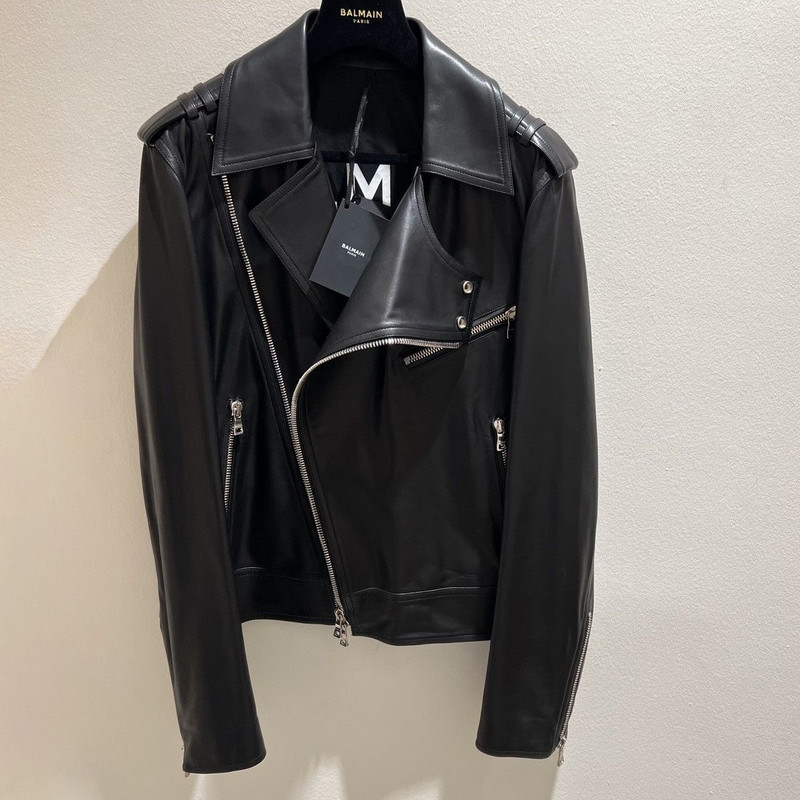 Balmain Leather Jacket in Medium - 1