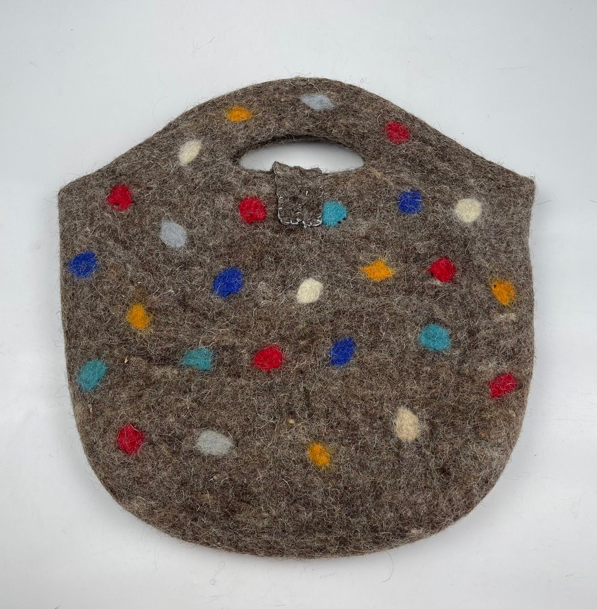 Very Rare - custom made wool style handle bag - 5