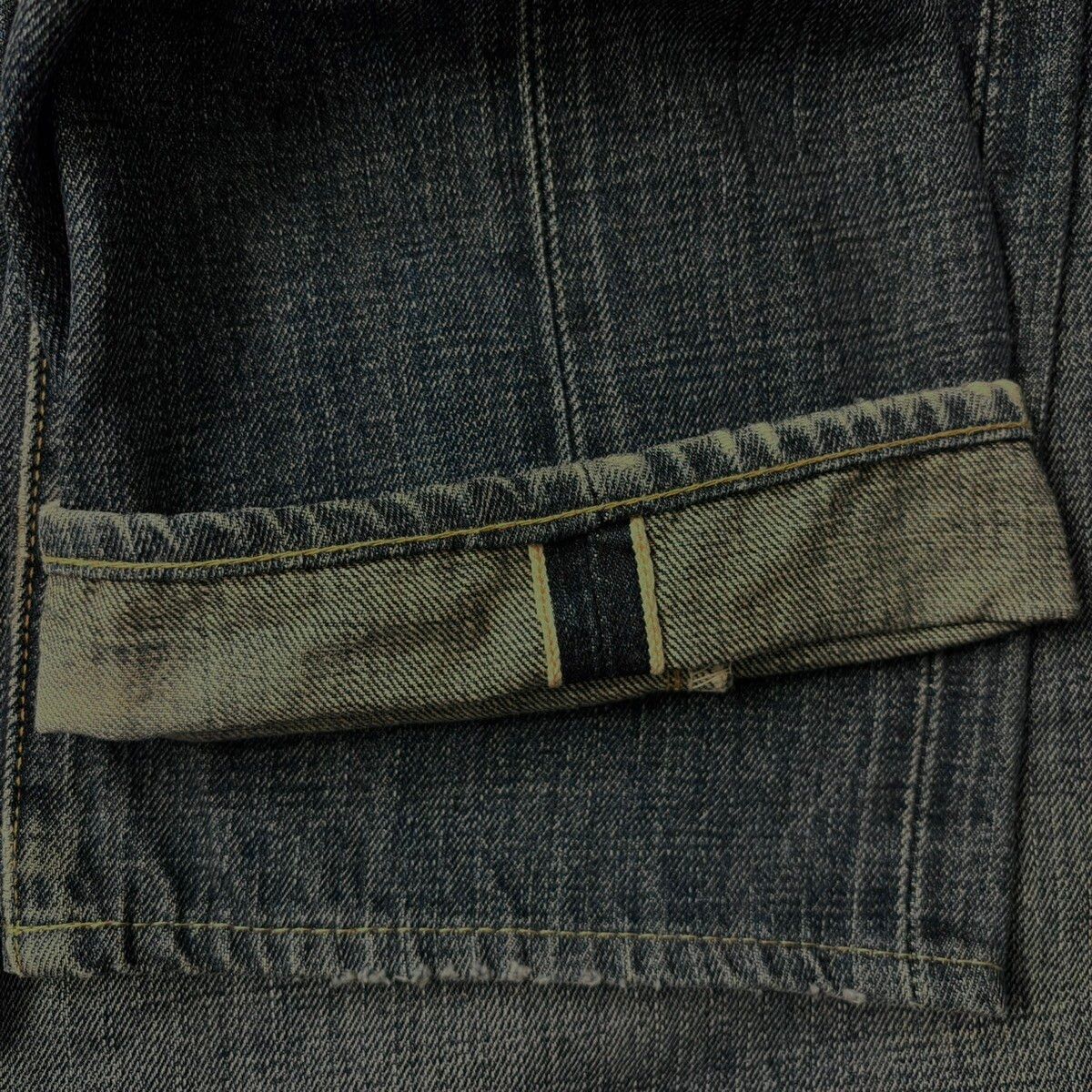 2002 Big E Made in Japan 502 taper fit selvedge denim jeans - 9