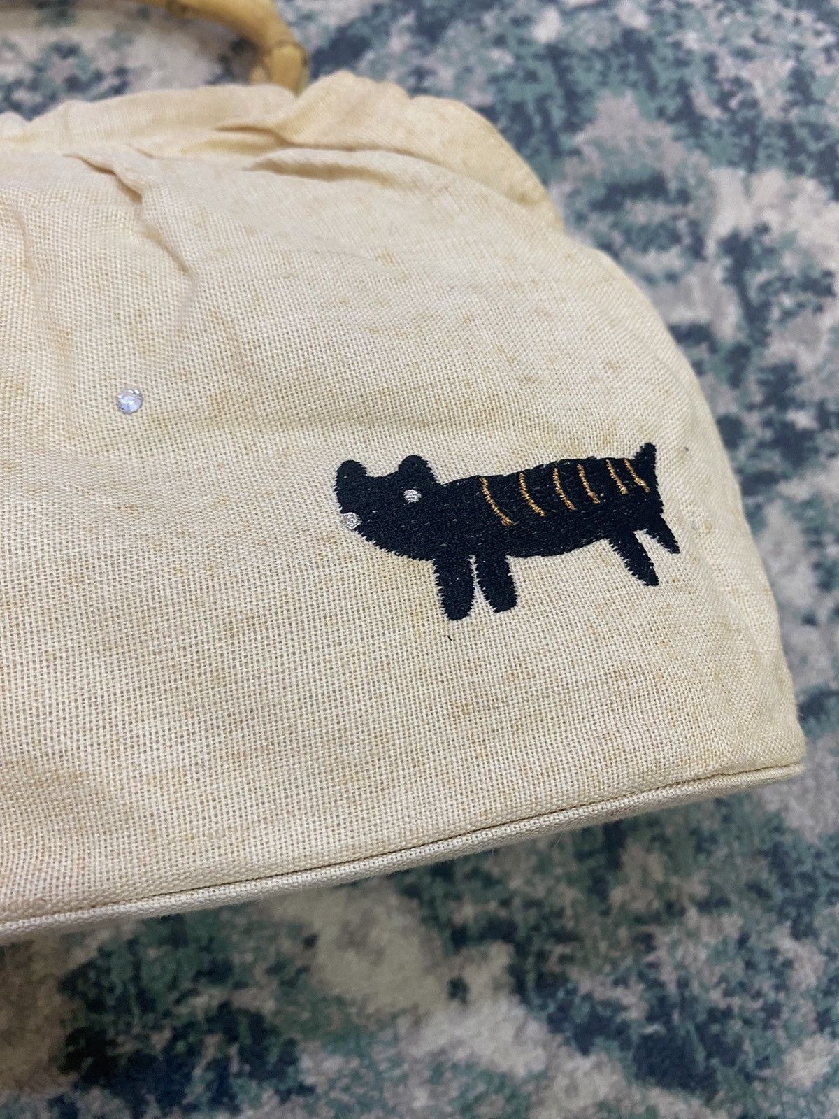 Tsumori Chisato Issey Miyake Cats Rattan Handle Hand Bag - 4