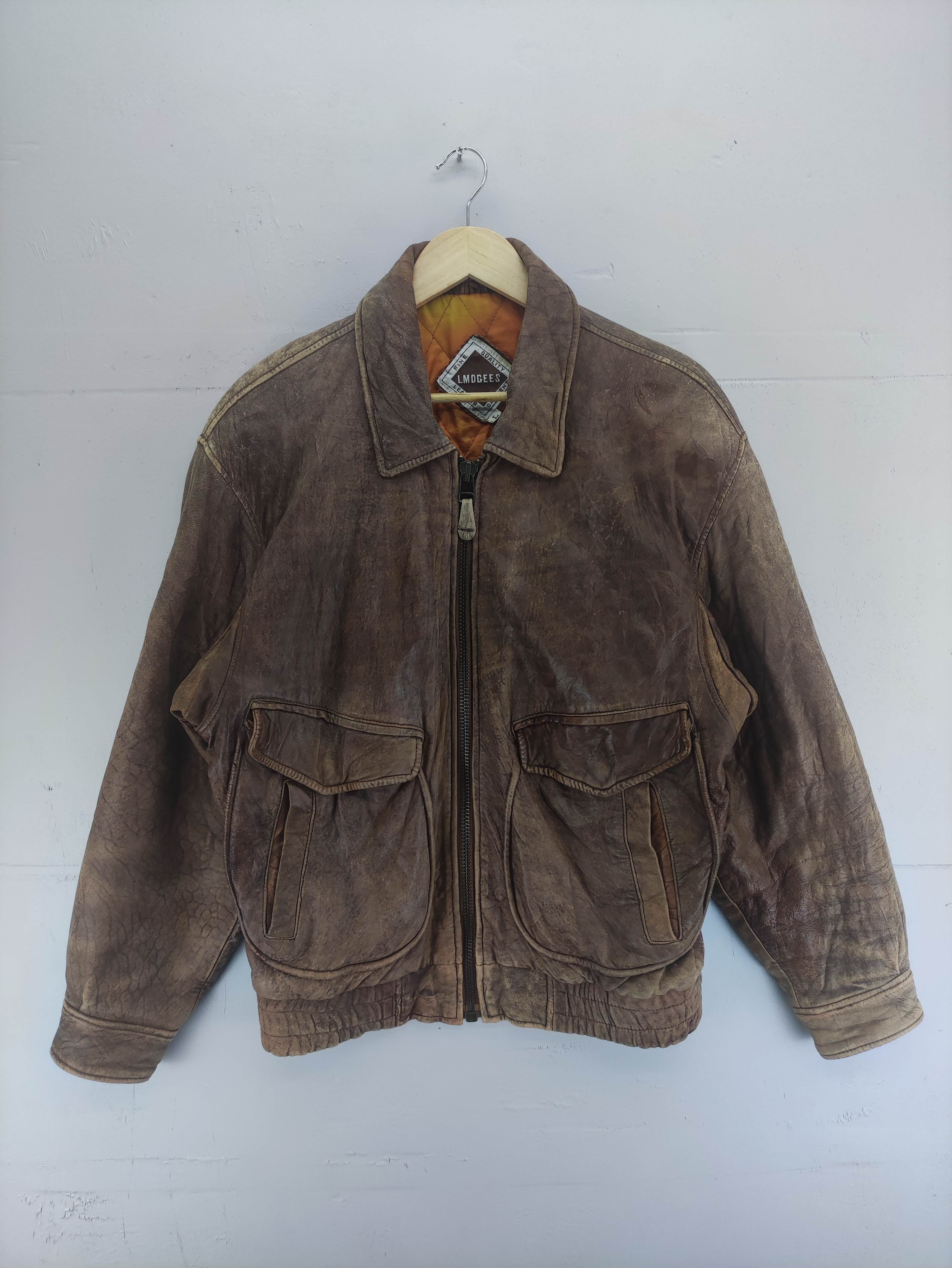 Vintage Lmdgees Sheep Leather Jacket Zipper - 1