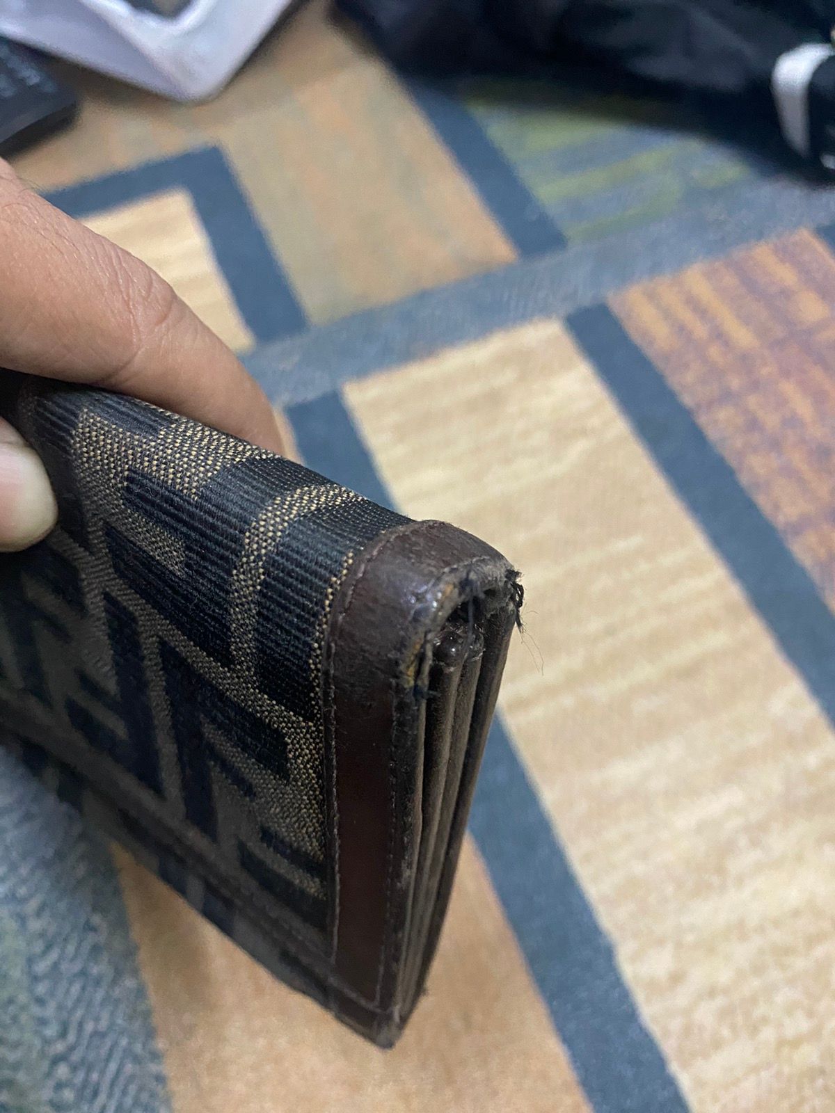 Authentic Fendi Zucca Monogram Long Wallet - 7