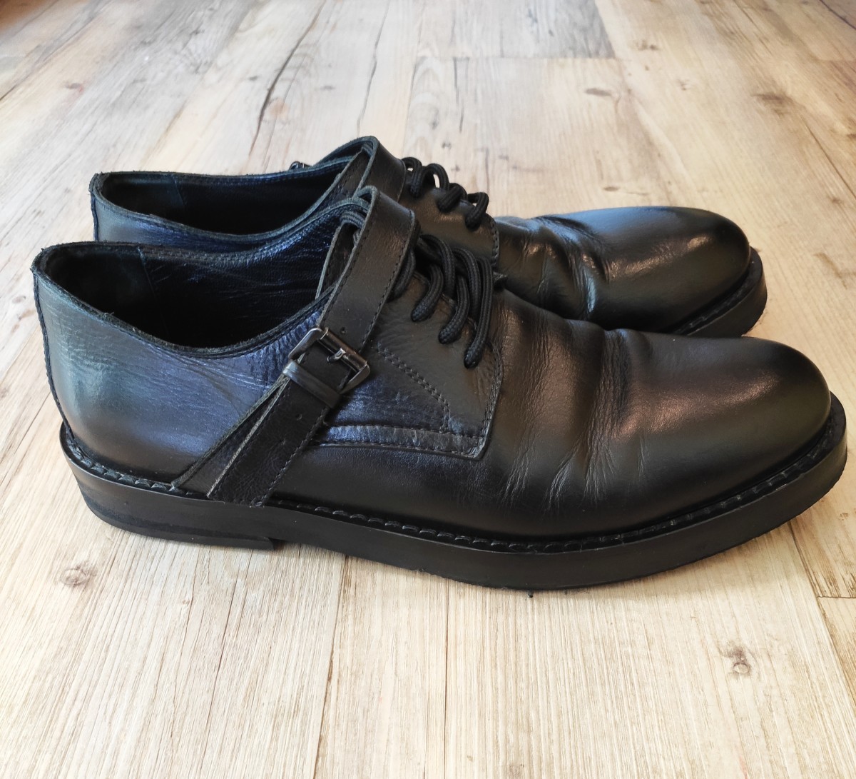 Vitello olio strap derby shoes - 3