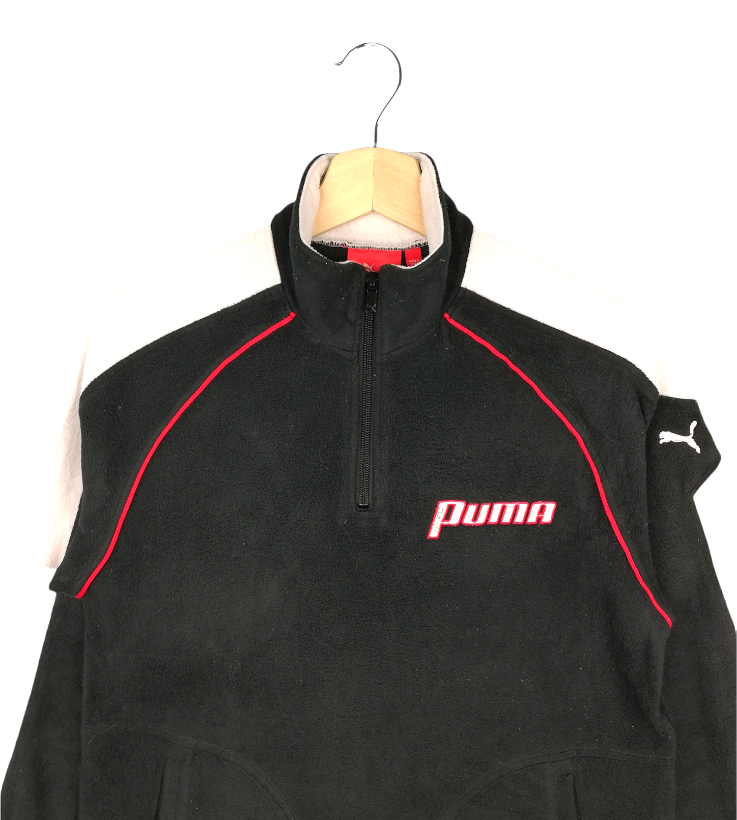 Puma Unisex Sportstyle Fleece Jacket Half Zipper Big Logo - 3