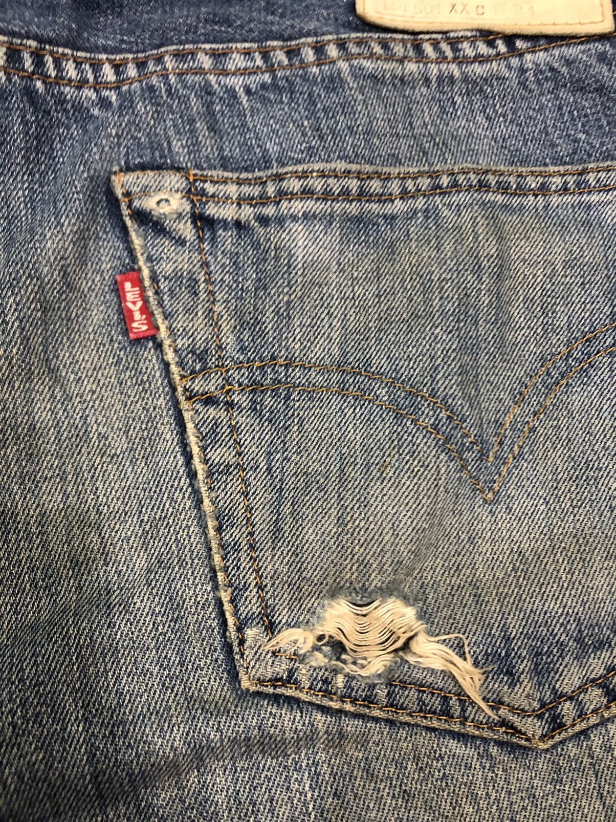 Vintage - Levis 501XXc Big E Selvedge Button 555 Denim - 12