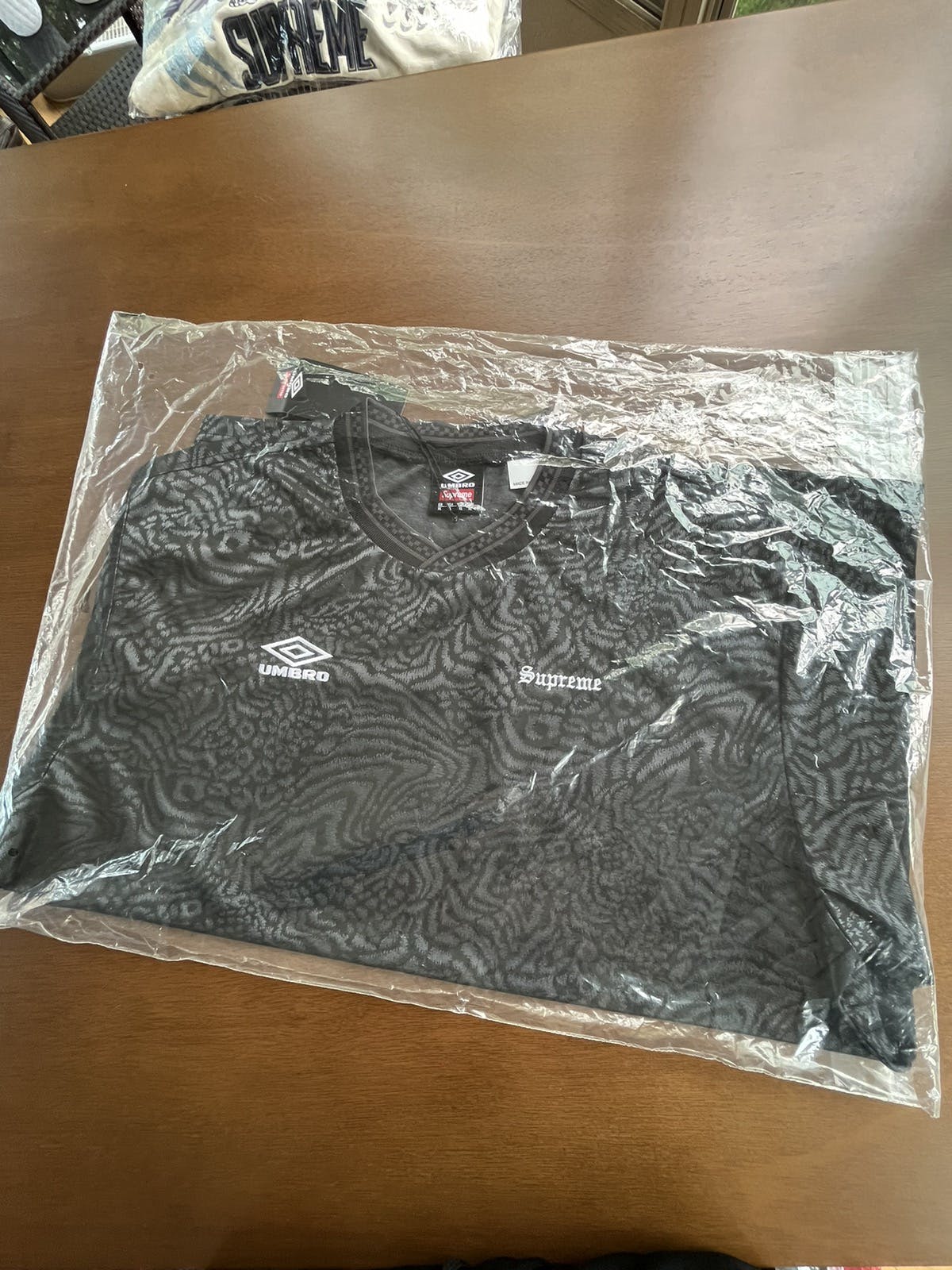 Supreme Umbro Jacquard Animal Print Soccer Jersey SS23 Black