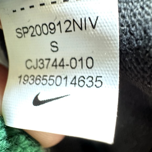 Nike Sportswear Jersey Jumpsuit Crop Wide Leg Mock Neck Embroidered Logo Black S - 8