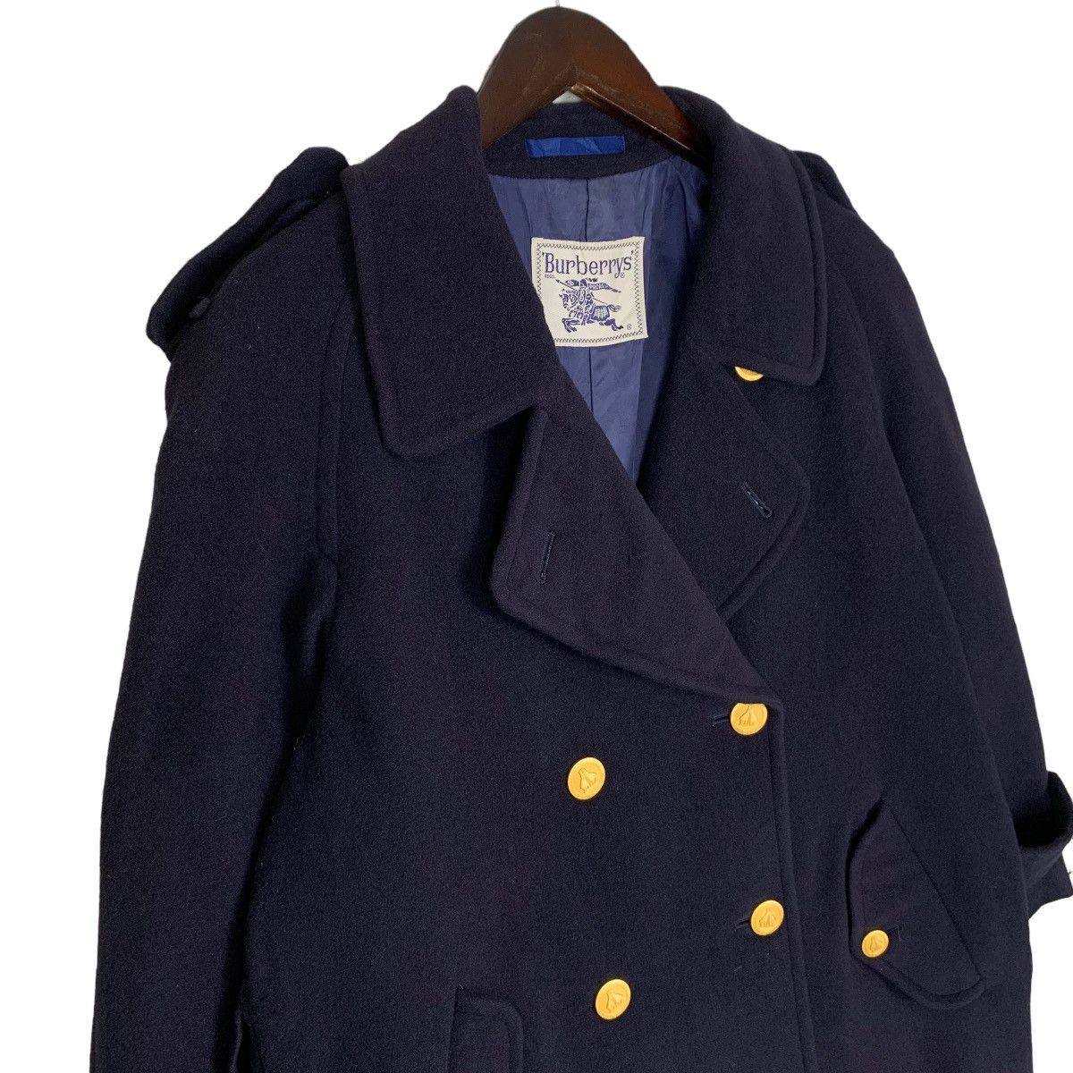 Vintage Burberry Peacoat Wool Coat - 4