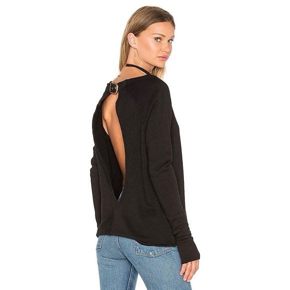 Pam & Gela Twist Back Sweatshirt with Buckle - 2