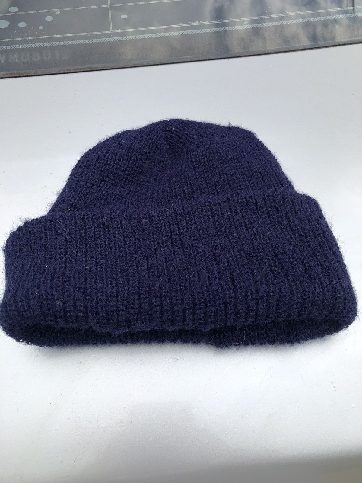 BLUE BLUE INDIGO 3D EMBLEM FISHERMAN WATCHMAN BEANIE - 3