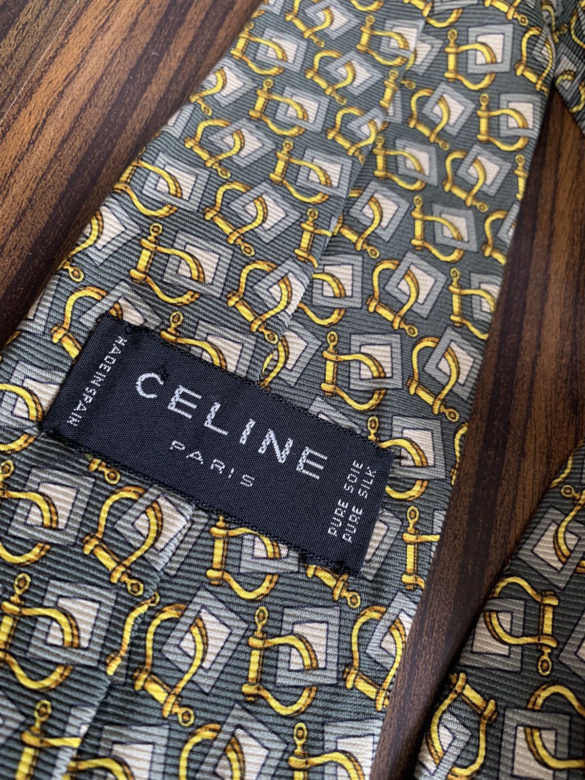 Celine Silk Neck Tie - 4