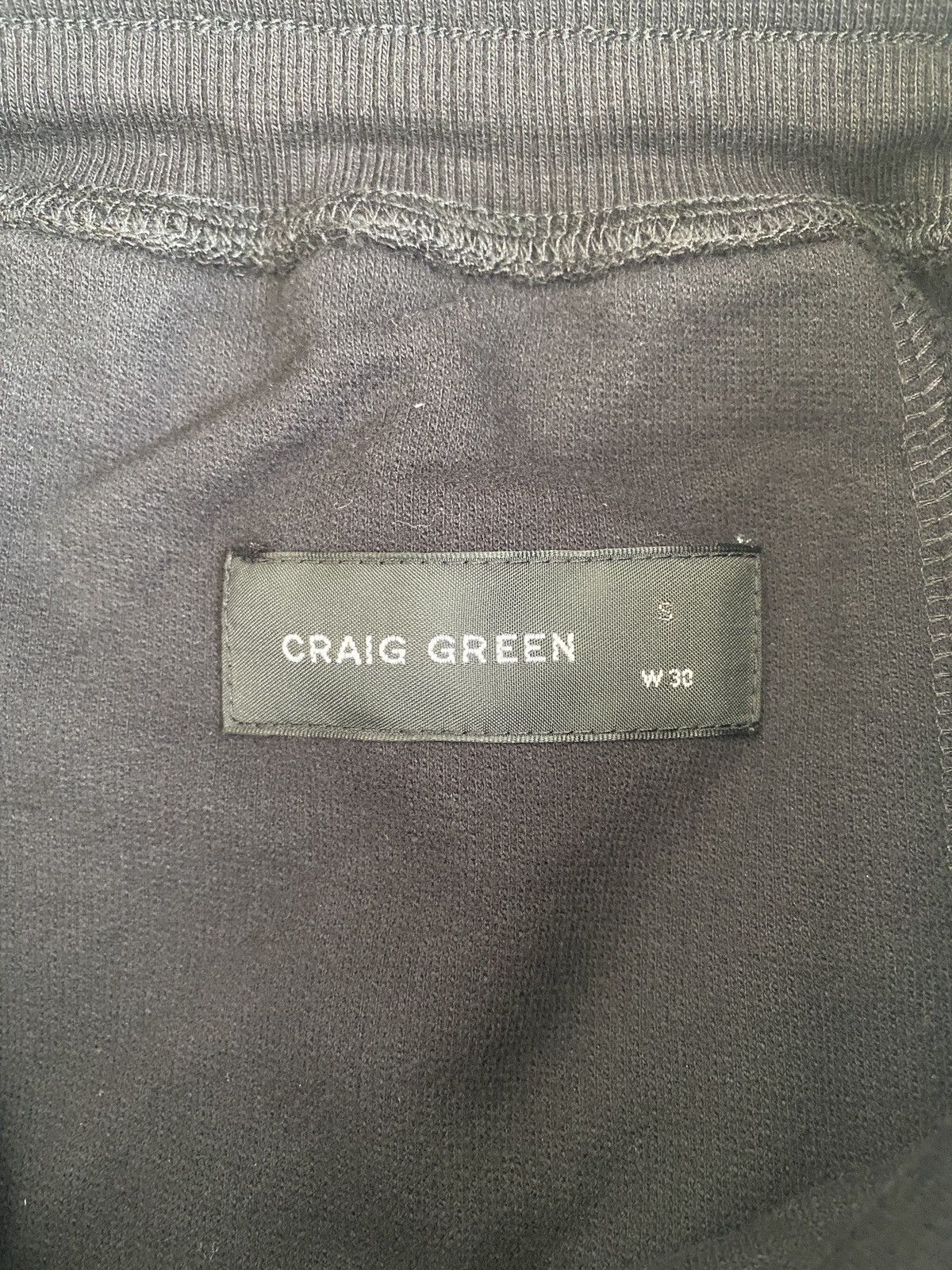 Craig Green Reverse Terry Laced Sweatpants Black - 8