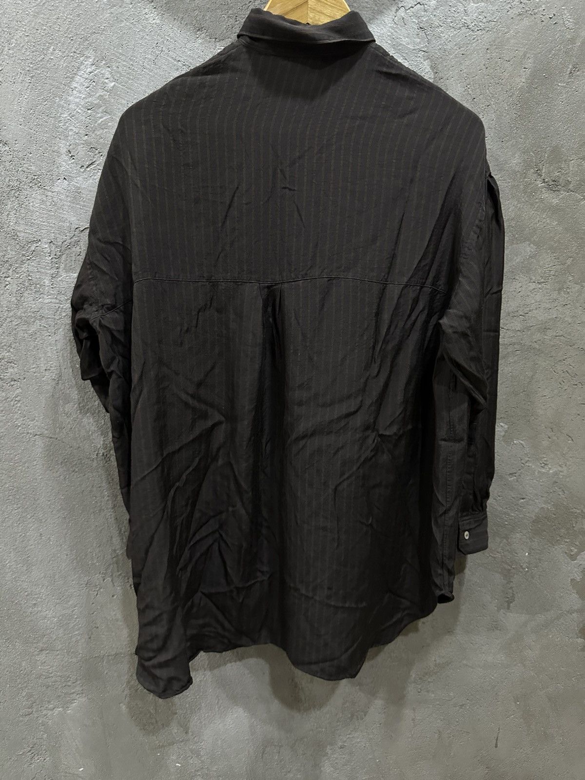 1990 - Y’s For Men Double Pocket Striped Rayon Shirt - 7
