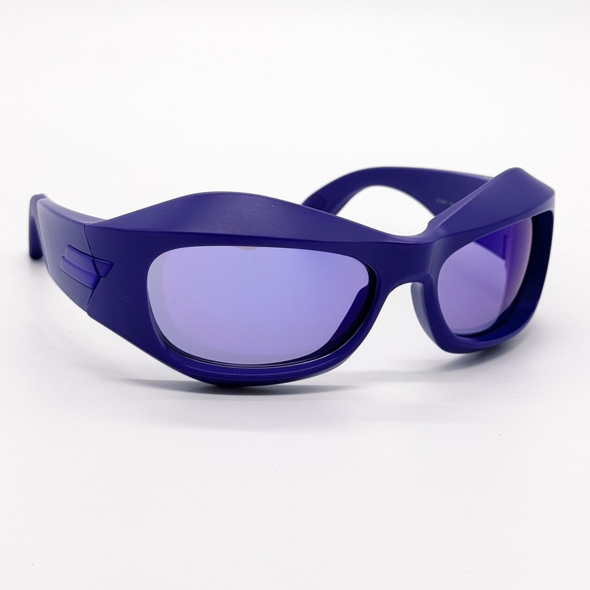 NEW BOTTEGA VENETA BV1086S 008 PURPLE WRAPAROUND SUNGLASSES - 4