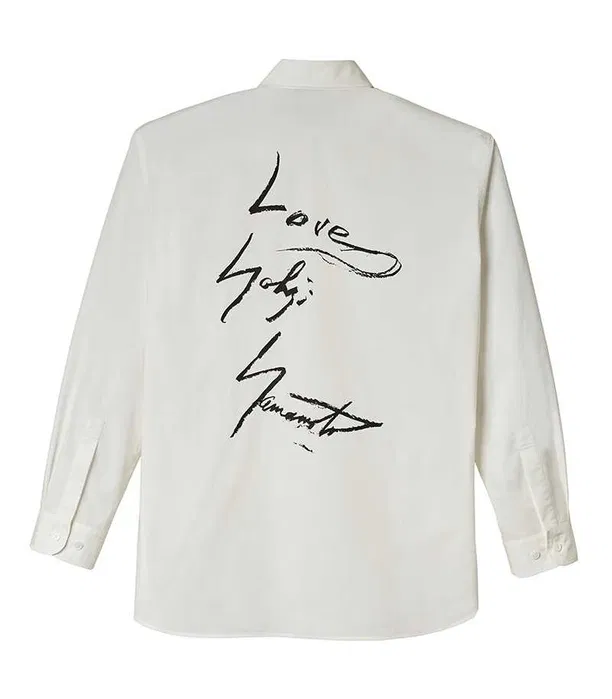 RARE Yohji Yamamoto Y-3 Adidas LOVE Shirt button up White - 1
