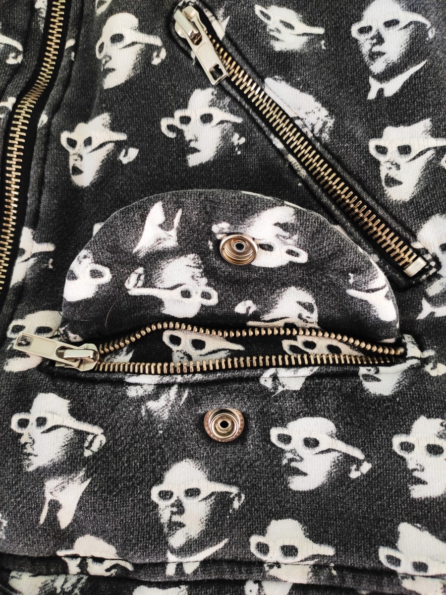 Jeremy Scott - GRAIL! 3d glasses fullprint cotton biker jacket FW07 - 5