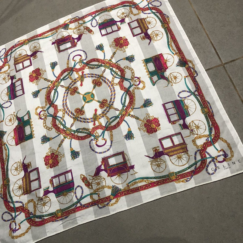 Celine Handkerchief Neckerchief Scarf Pocketsquare - 1