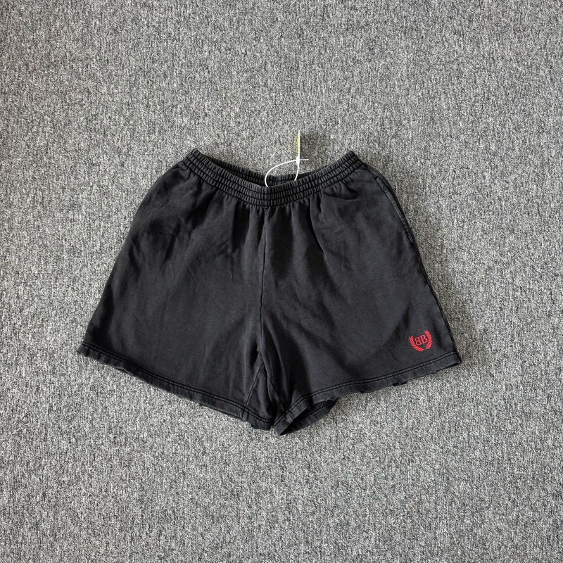 Balenciaga Double B Wheat Ear Embroidered Shorts - 1