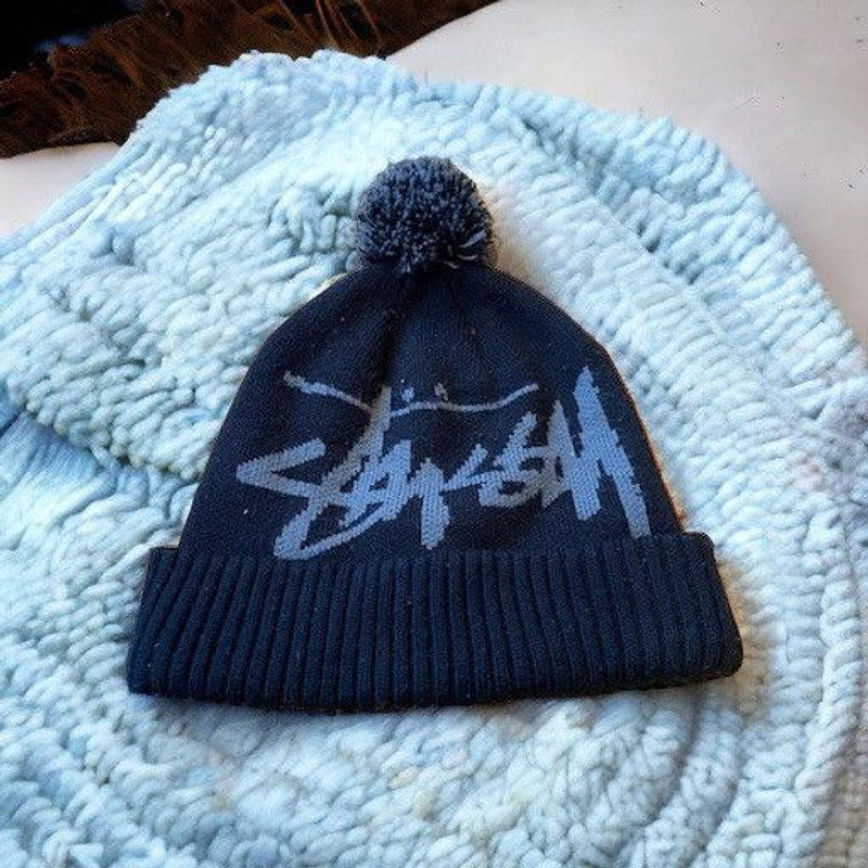 Vintage Stussy Logo Beanie Hat - 1