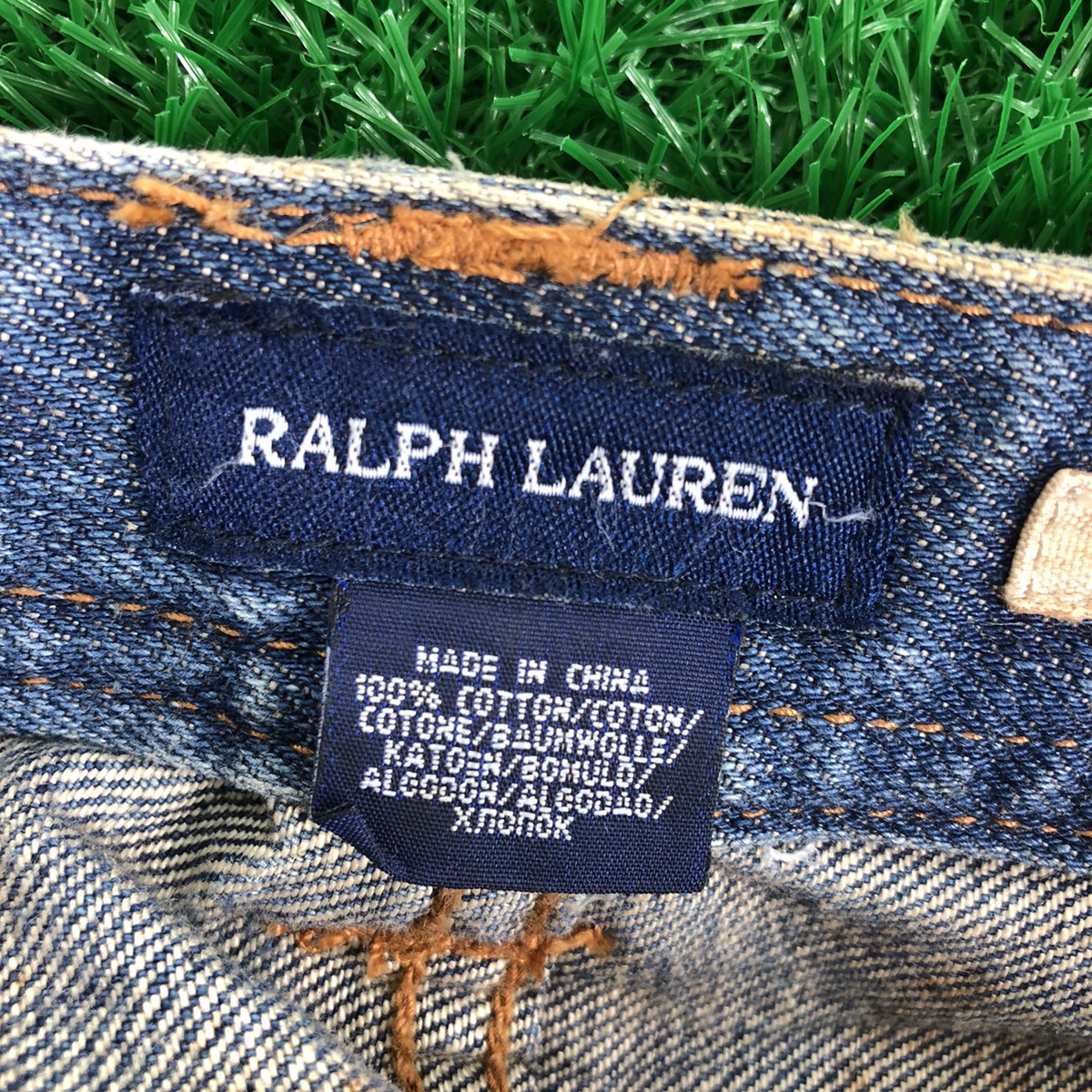 Vintage Ralph Lauren Mini Skirt Denim Multi Pcoket - 14