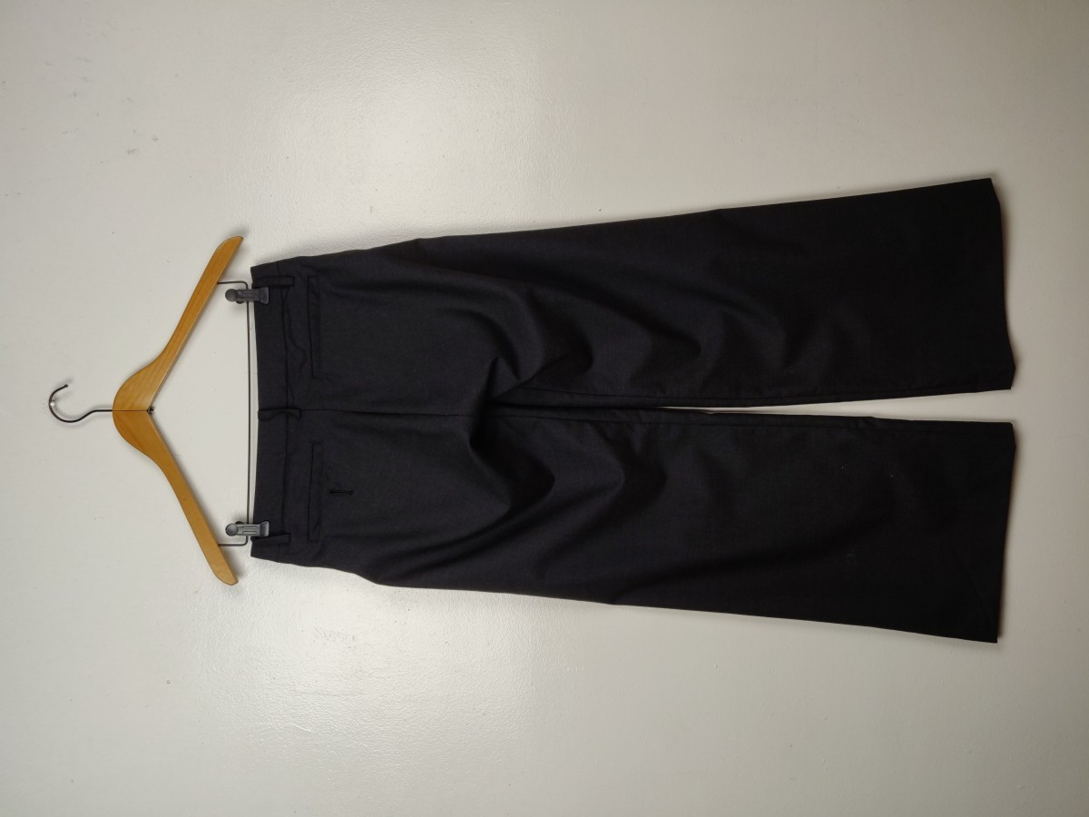 Black - Wide Pant Bottom Trouser - 5