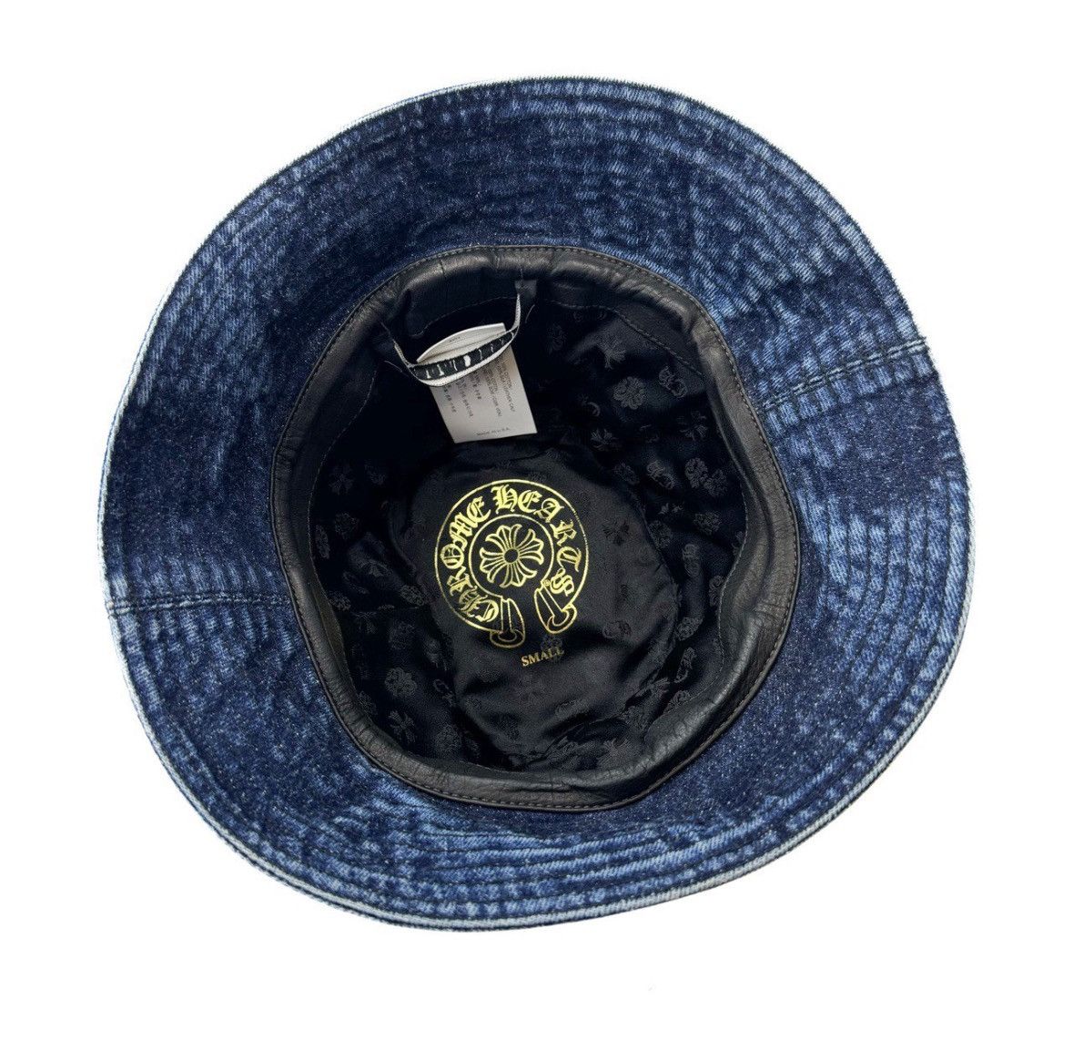 Denim cross patch dagger bucket hat - 3