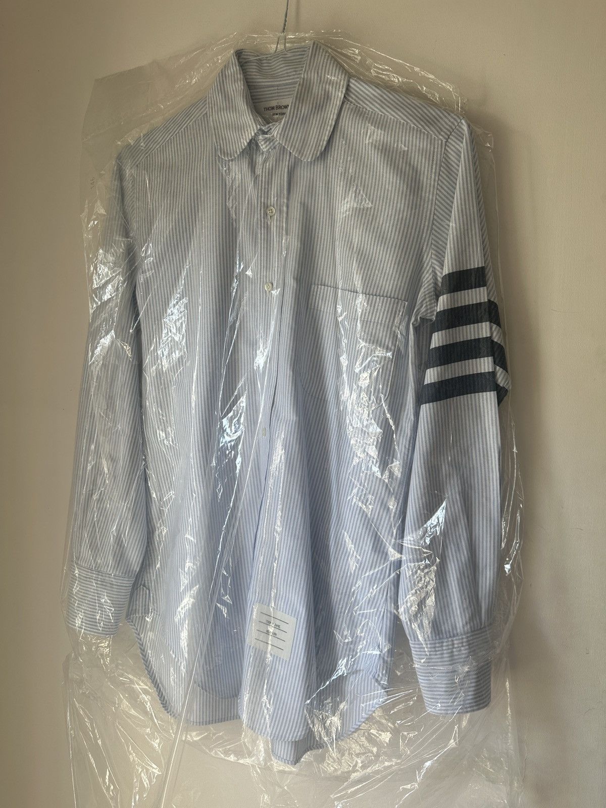 SS2017 Thom Browne Classic Blue 4 Bar Stripe Oxford Shirt - 6
