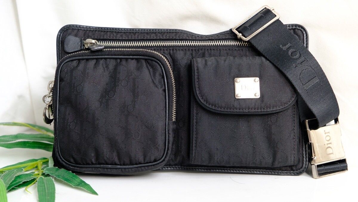 Christian Dior Logo Trotter Sling bag Waist bag Black - 2