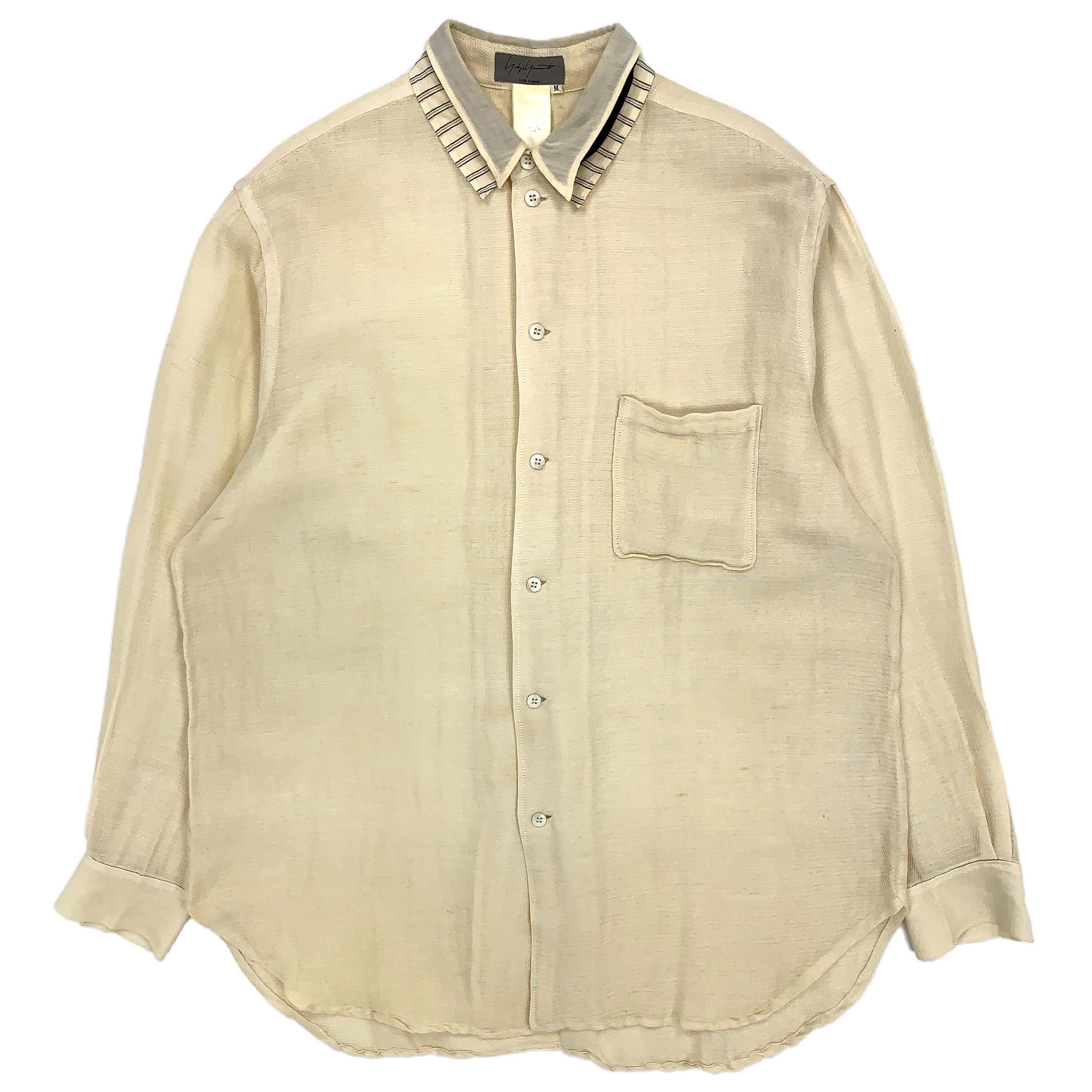 SS94 Triple Collar Raw-Textured Shirt - 1