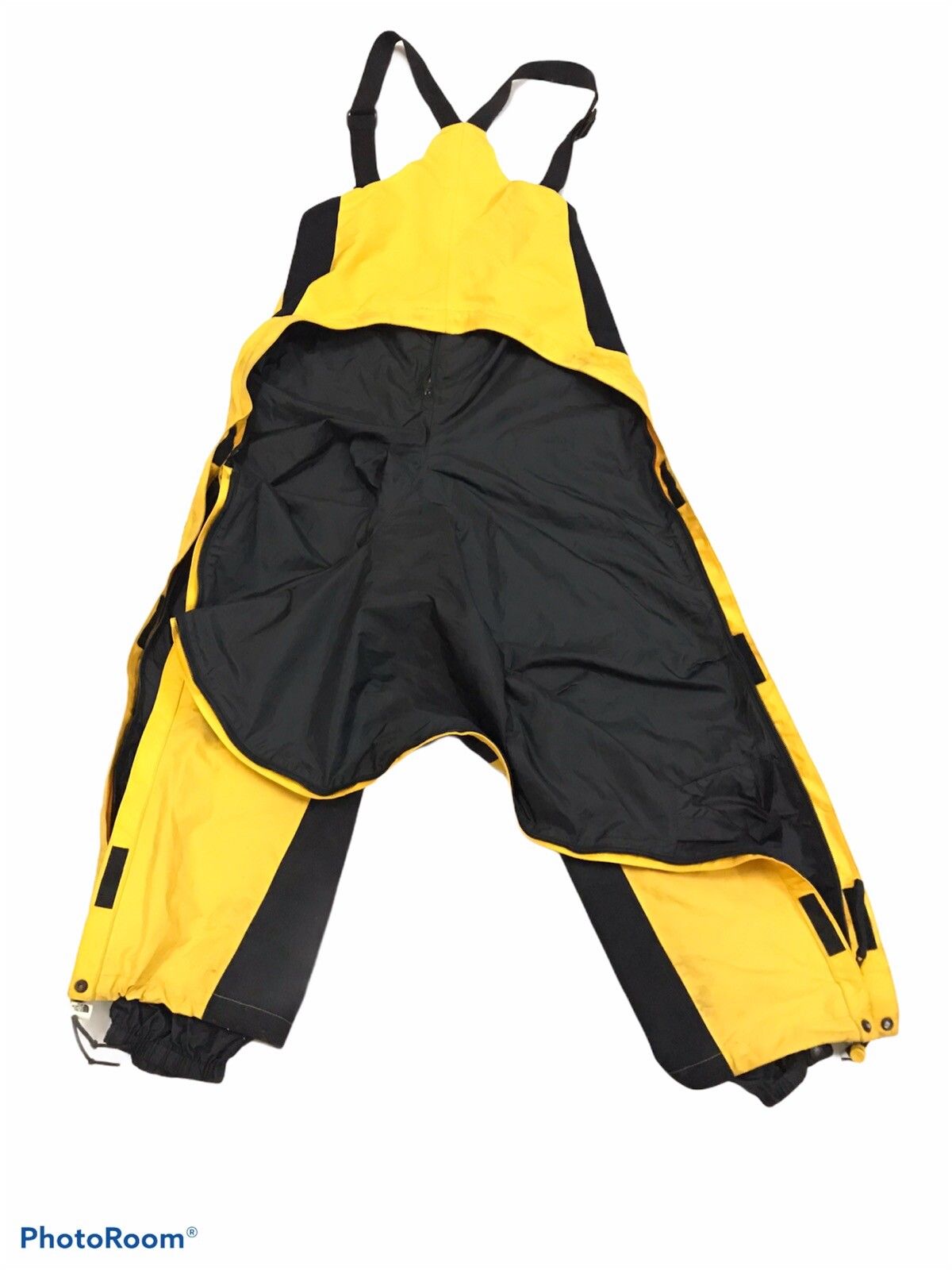 THE NORTH FACE” GORE-TEX SKI PANTS BIBS OVERALLS IN YELLOW - 5