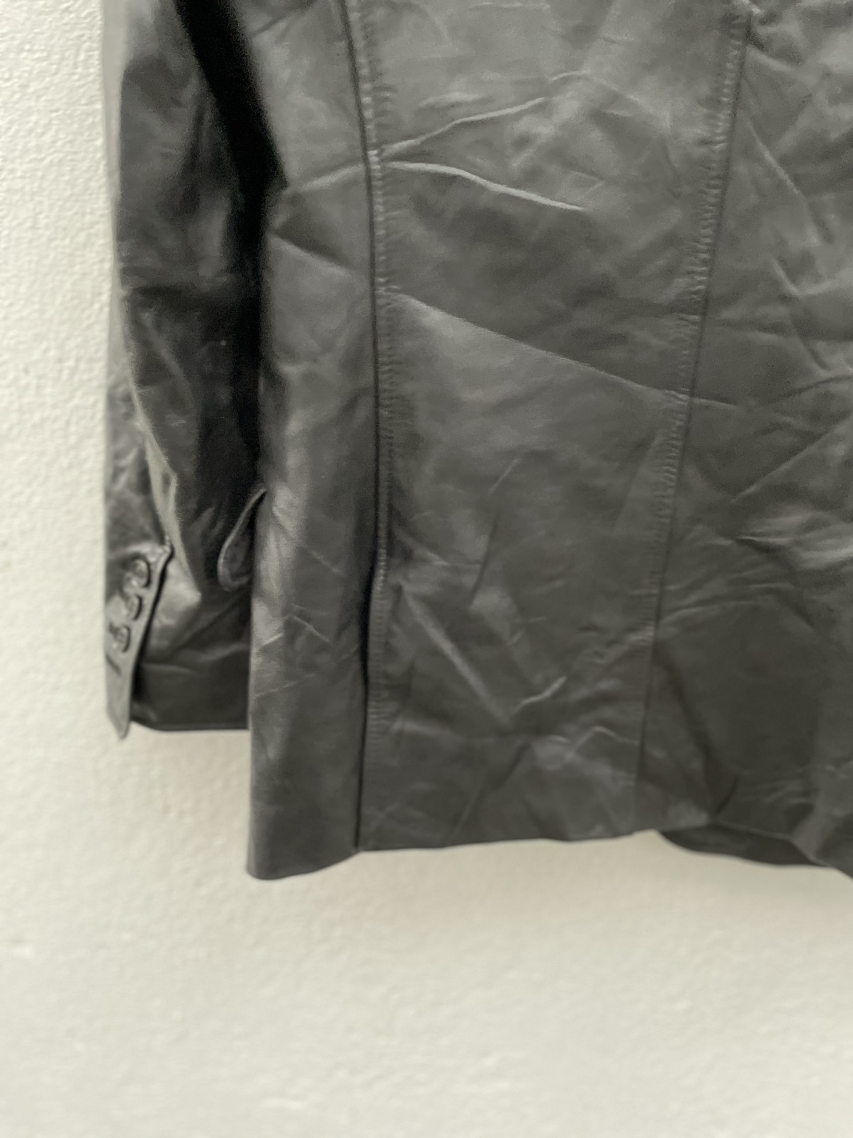 Vintage paul smith london leather jacket button up S sz