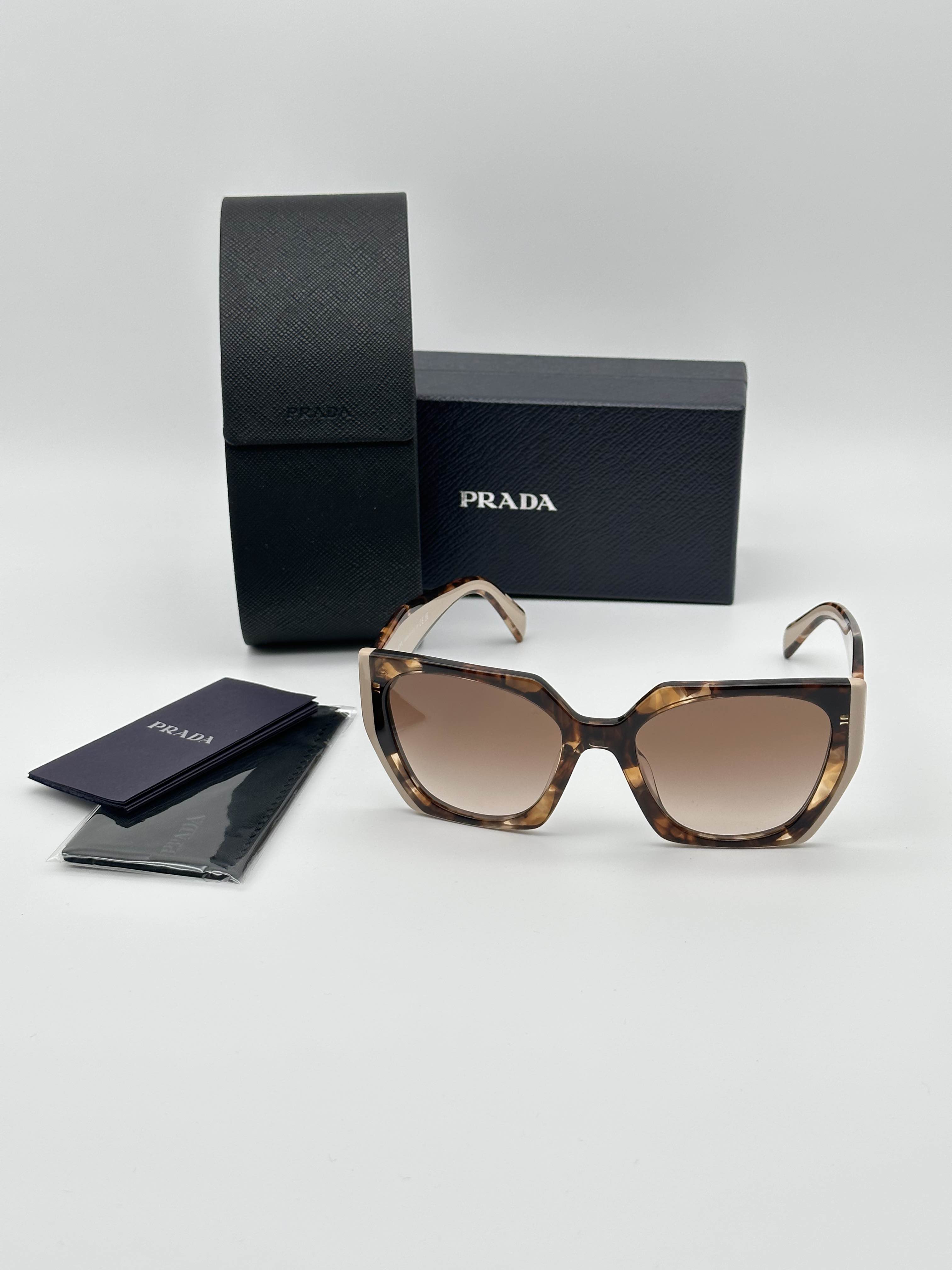 BRAND NEW PRADA PR15WS 01R0A6 Tortoise Caramel/Powder Brown Gradient Sunglasses - 6