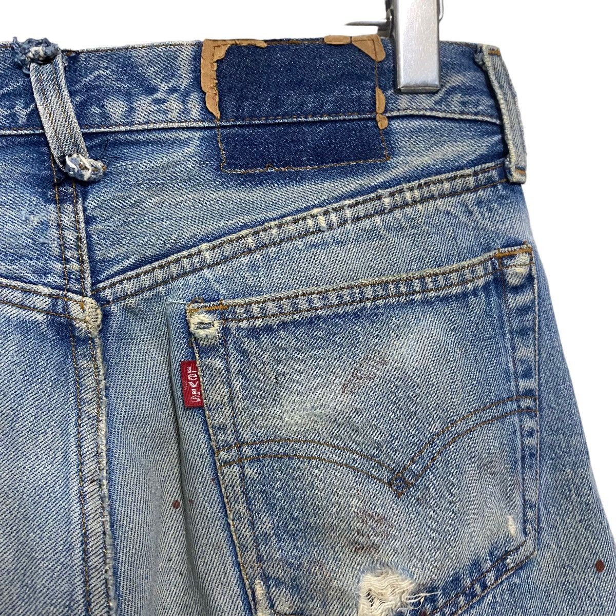 Vintage 80s Levis 501 Redline Jeans Painter Distressed - 12