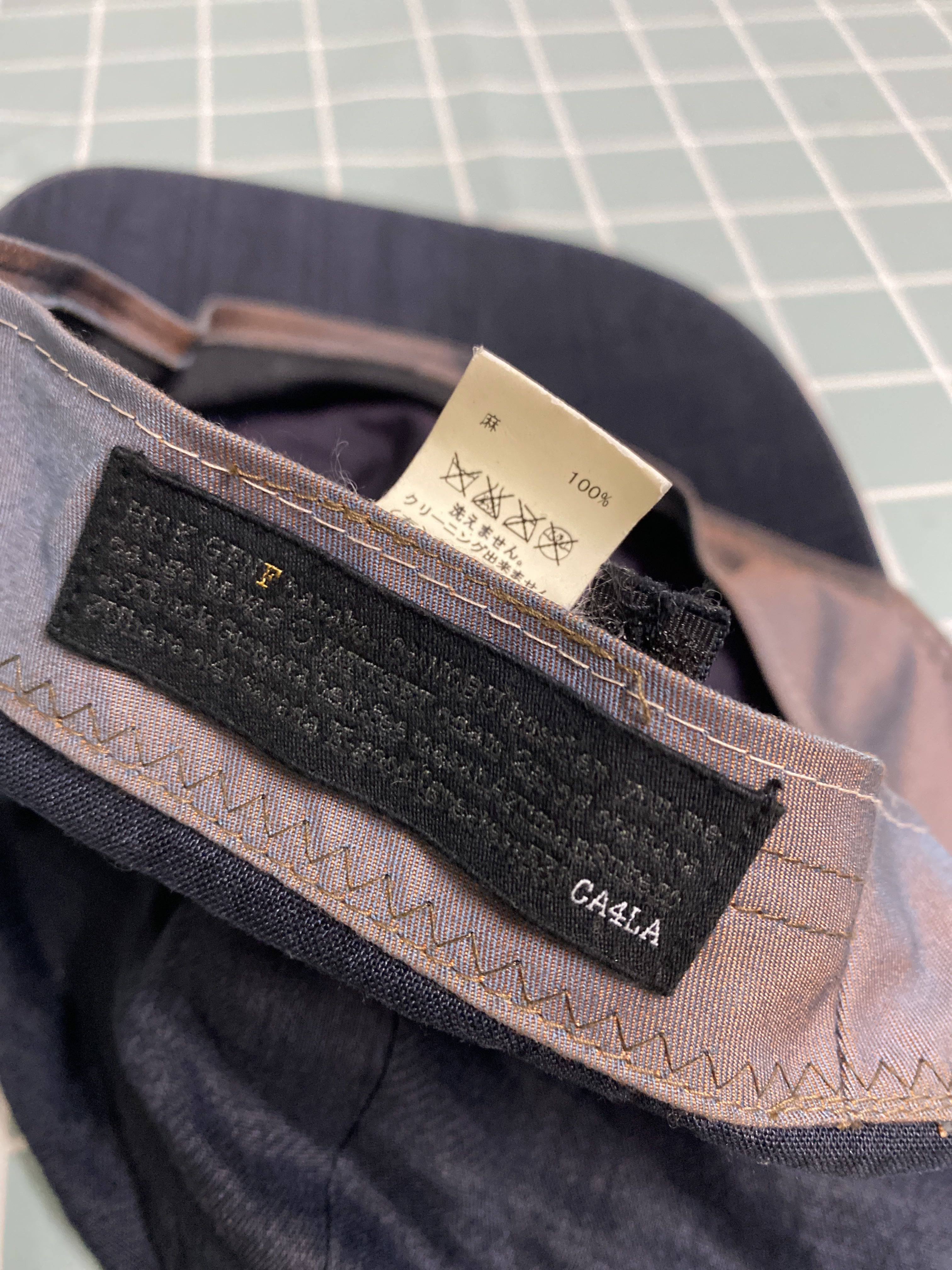CA4LA Japan Artisan Draped Linen Cap Indigo Navy Unisex Unique Design - 5