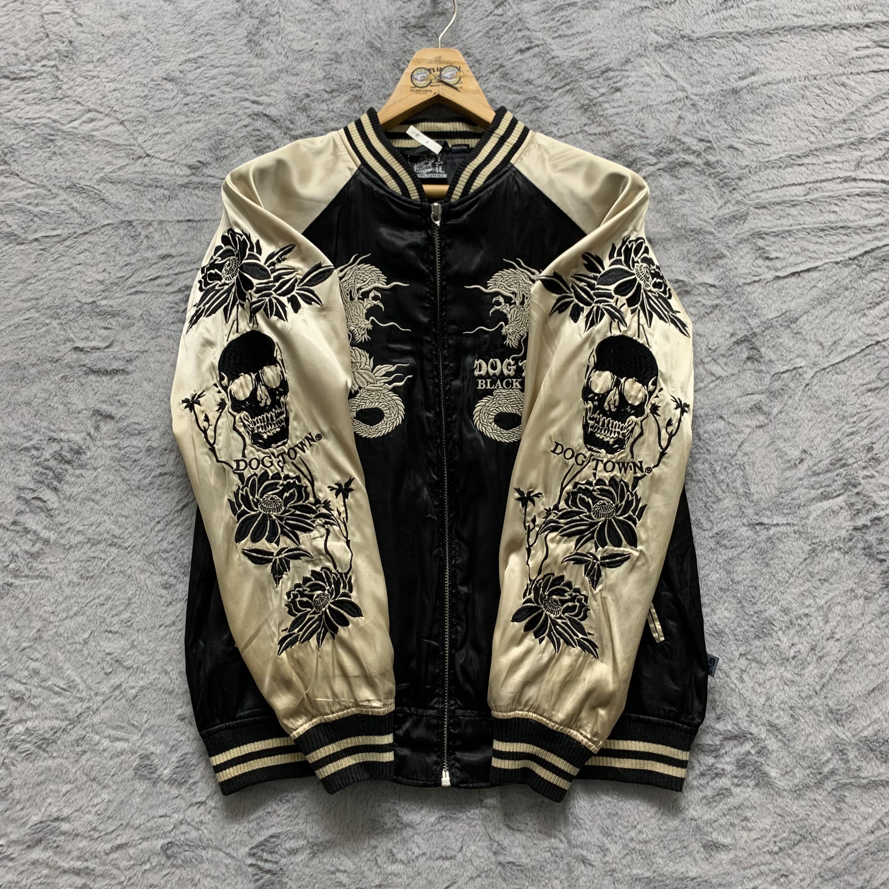 Sukajan Souvenir Jacket - RARE❗❗ Dogtown Black Dragon Sukajan Jacket  #4327-150