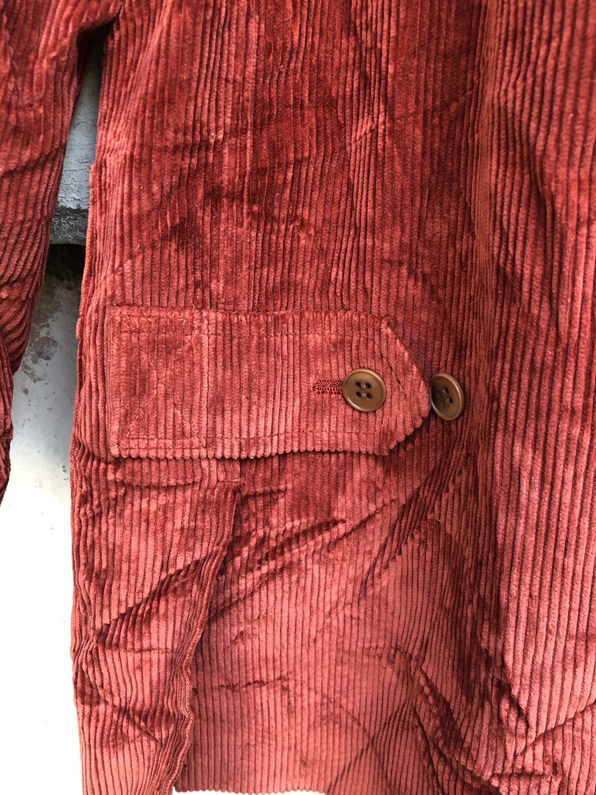 Vintage - Vintage Kenzo Corduroy Tailored Red Jacket - 6