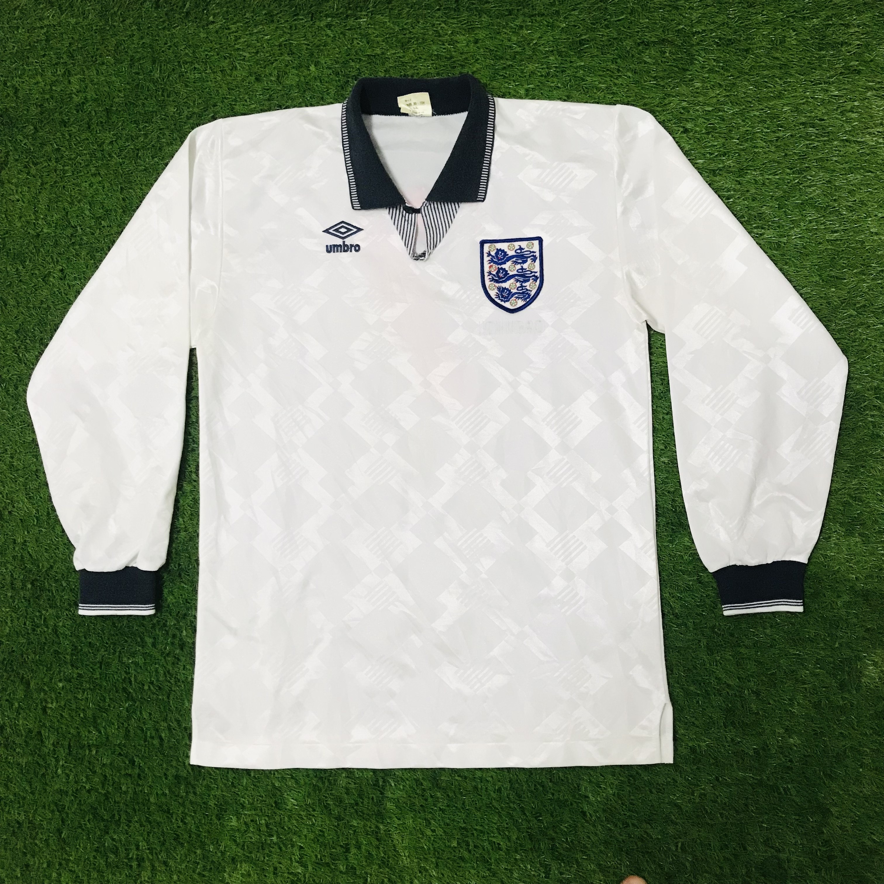 Vintage - Rare! Vintage England 1990 Home LS Jersey Bryan Robson #7 - 1