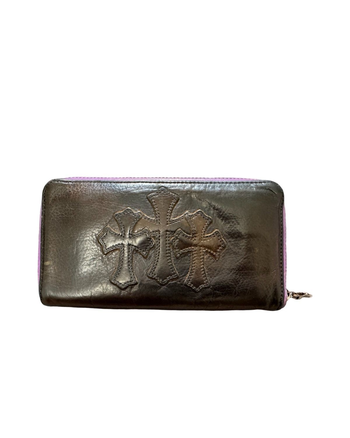 Triple cross patch purple lining wallet - 1