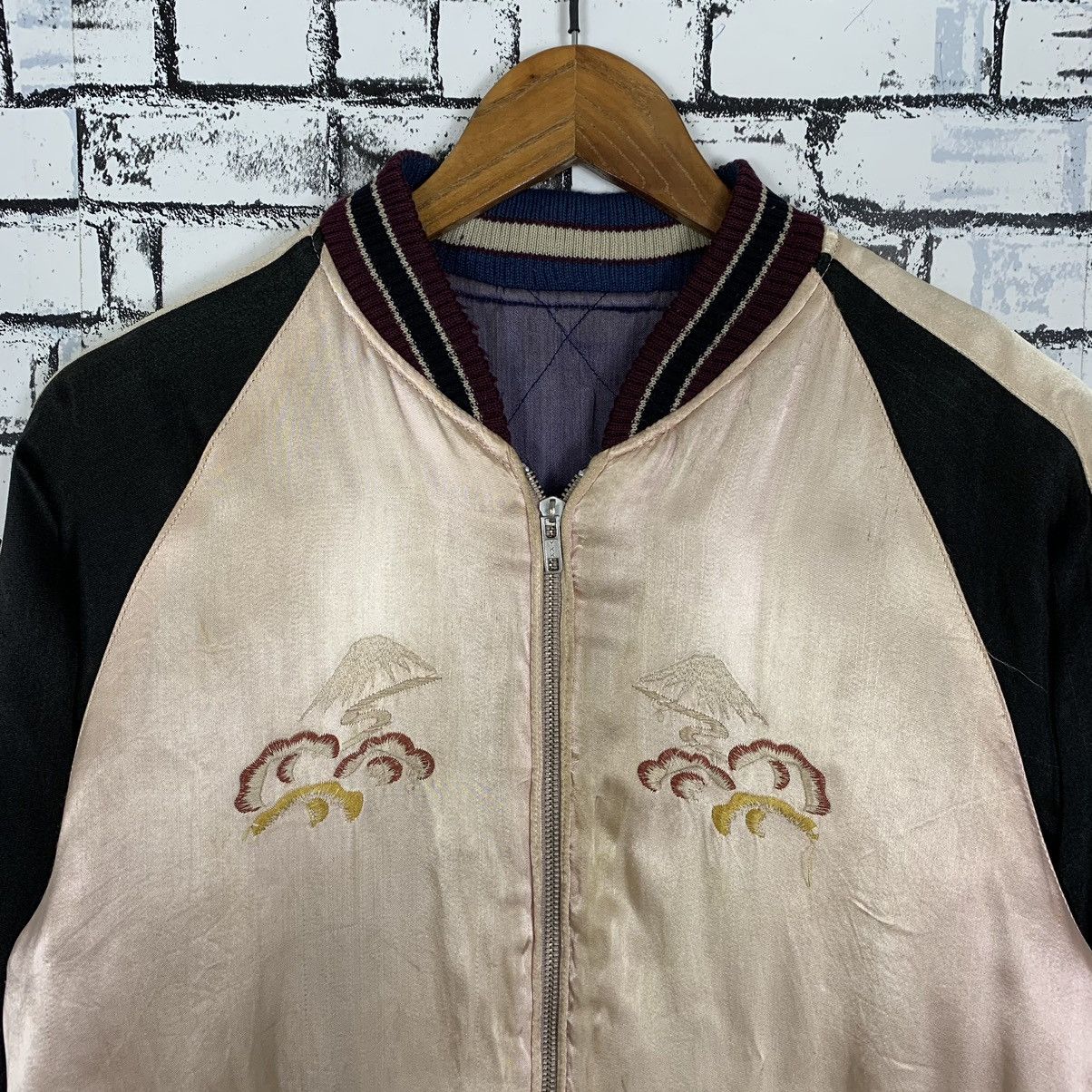 Sukajan Souvenir Jacket - Vintage Sukajan Souvenir Embroidery Riversible Jacket - 5