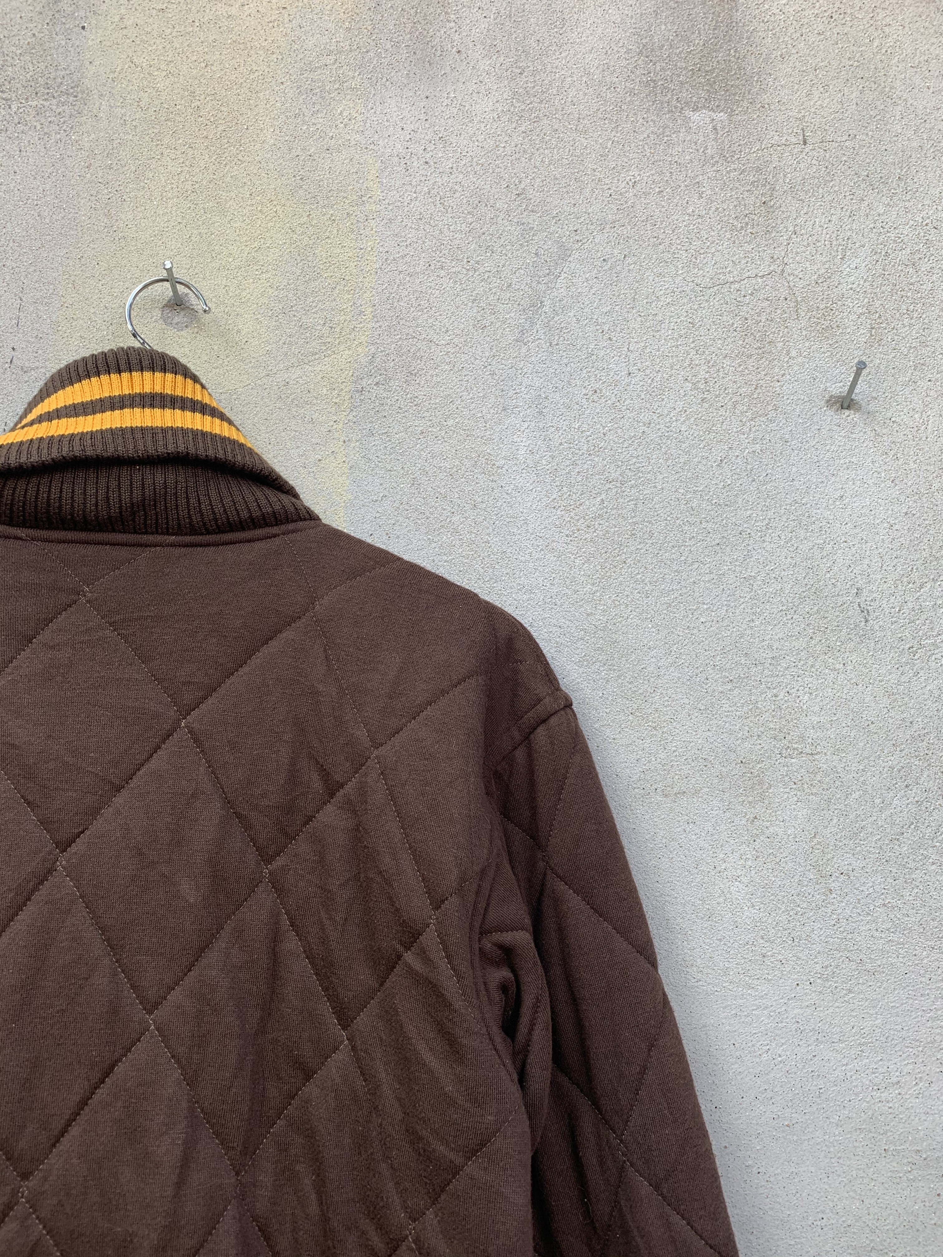 Vintage - Vintage Mischievous Big Collar Quilted Jacket - 9
