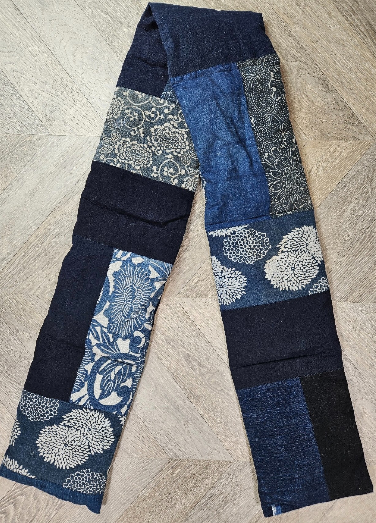 Visvim ICT Down Muffler Kofu INDIGO PATTERN