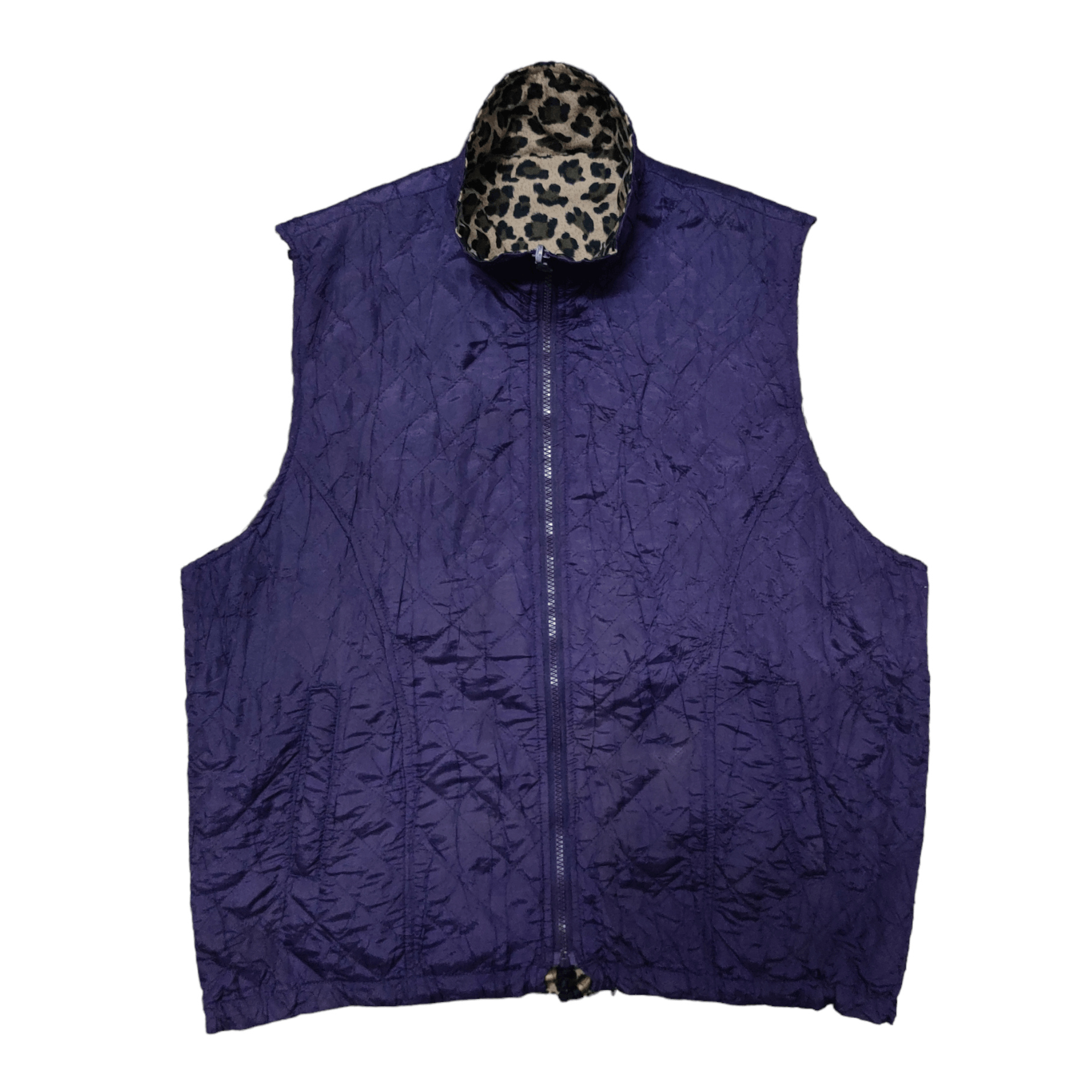 Tracey Vest - Vintage Japanese Brand Leopard Vest Reversible - 7