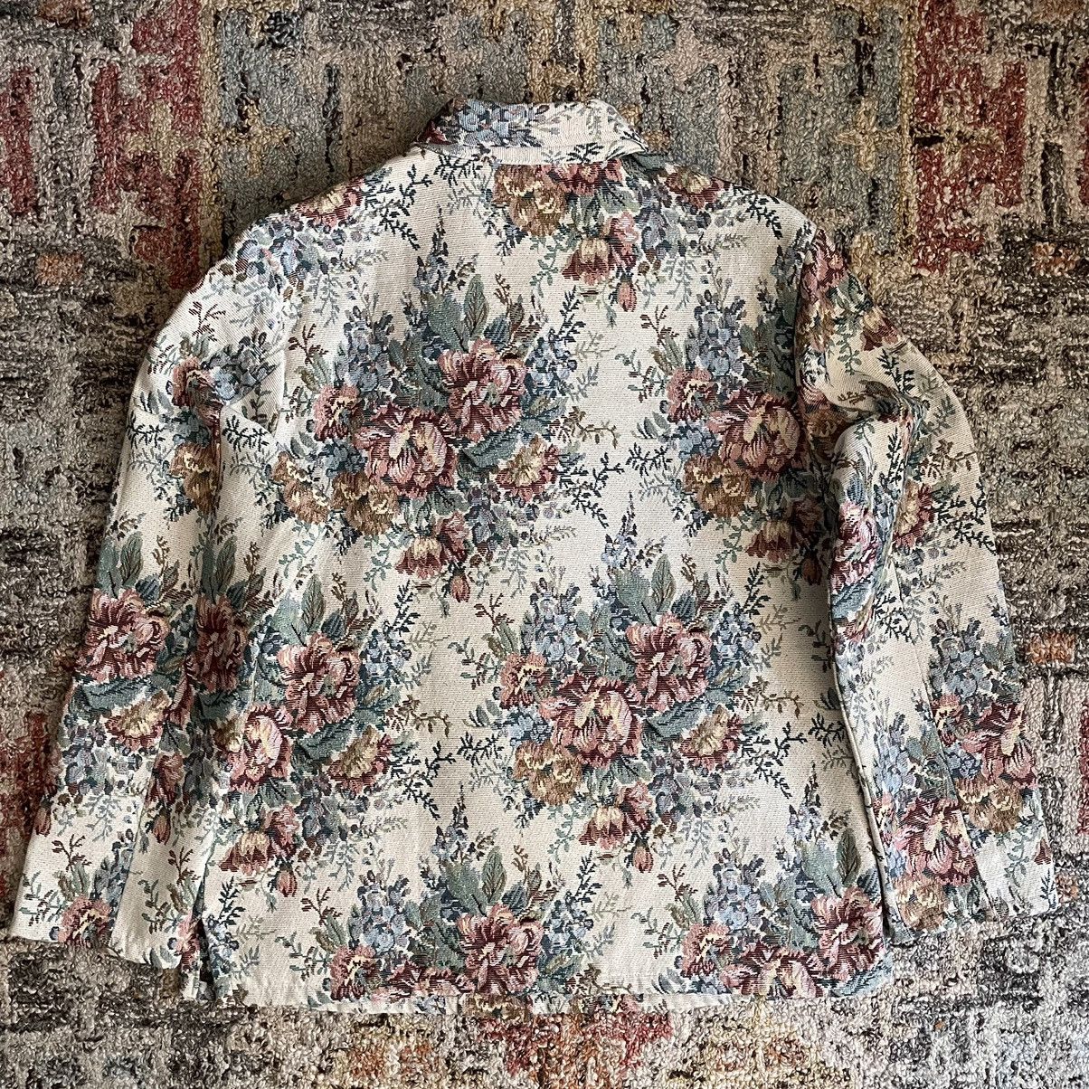 Vintage - floral gobelin tapestry shirt jacket craig green bode - 4