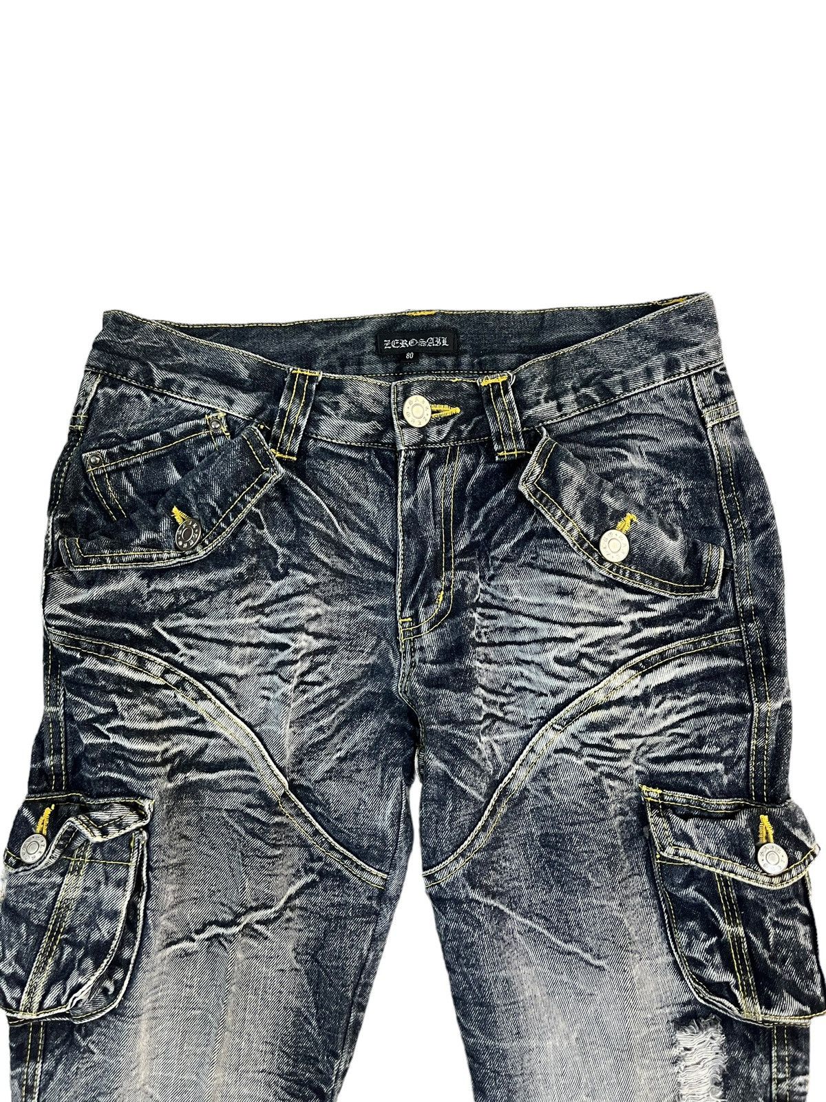 Vintage - Rare!! 🇯🇵Japanese Brand Zerosail Multi Pocket Flare Jeans - 4
